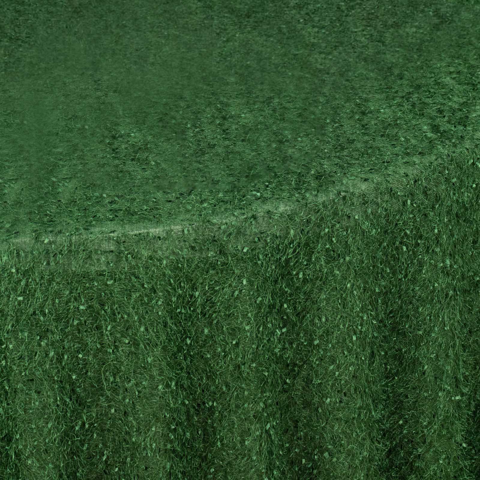 Polyester Round Tablecloth 120" Green Fringe Shag Design - Ultra Soft Hypoallergenic Table Cover - Image 5