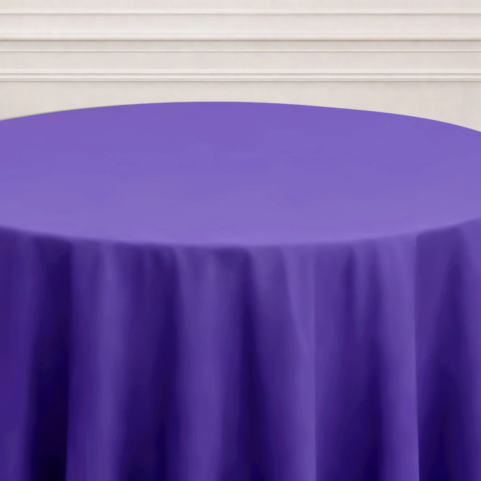 Polyester Round Tablecloth 120" Purple - Durable & Seamless Table Cover - Image 6