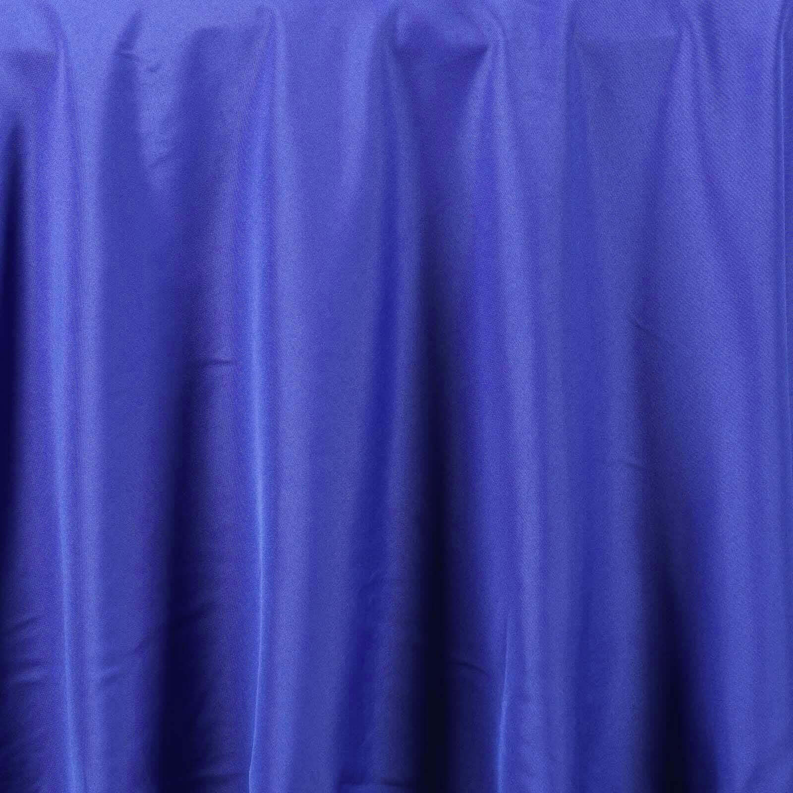 Polyester Round Tablecloth 120" Royal Blue - Durable & Seamless Table Cover - Image 3