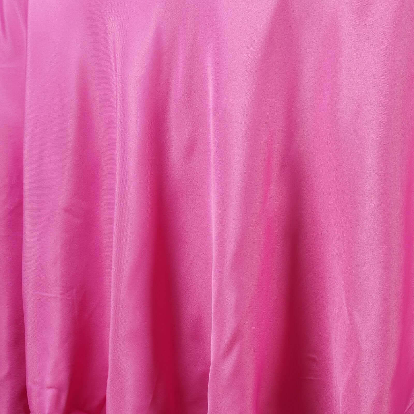 Polyester Round Tablecloth 132" Fuchsia - Seamless Finish Table Cover - Image 8