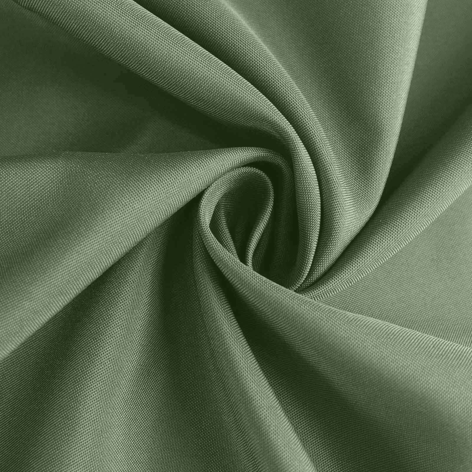 Polyester Round Tablecloth 132" Olive Green - Seamless Finish Table Cover - Image 7