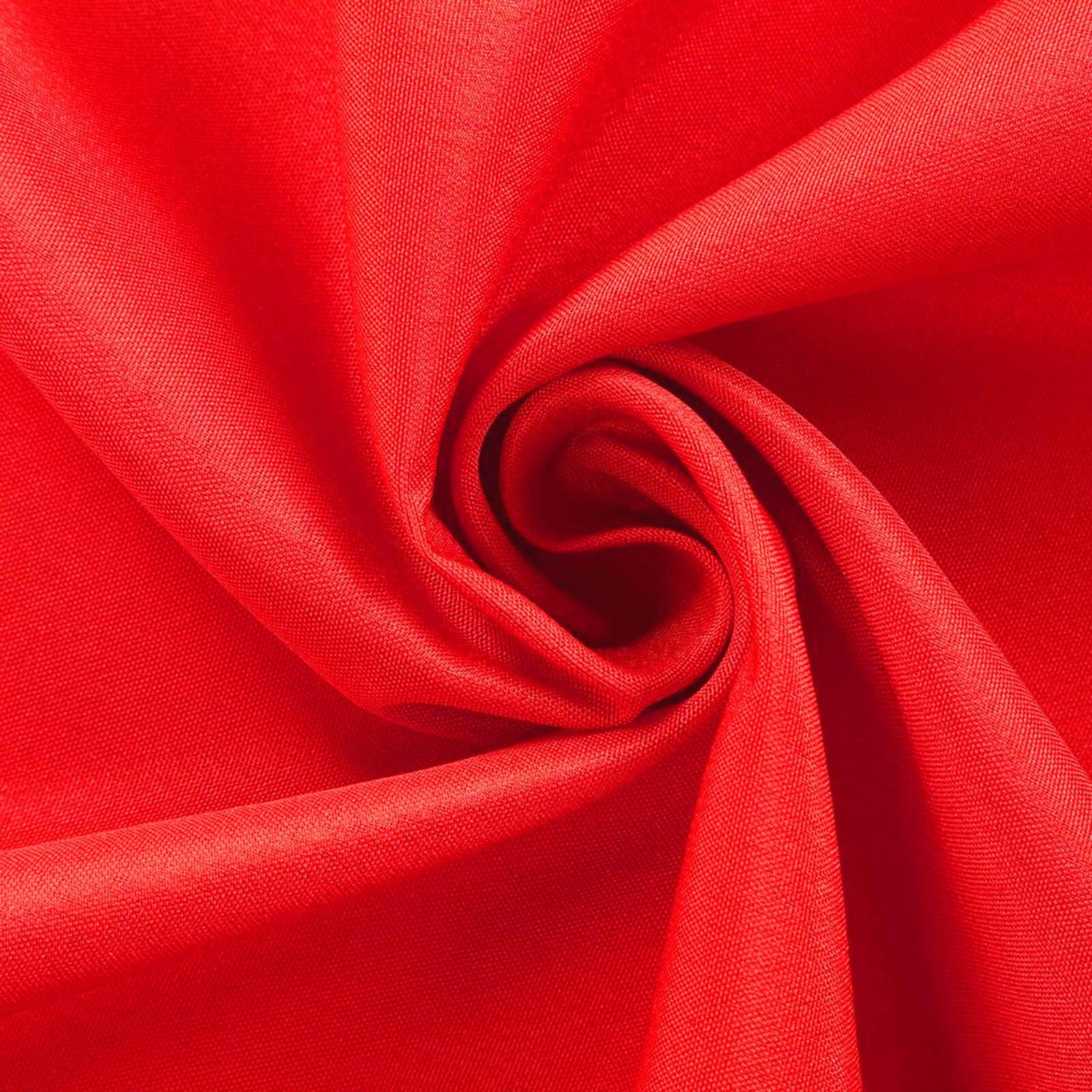 Polyester Round Tablecloth 70" Red - Linen Texture Table Cover - Image 7