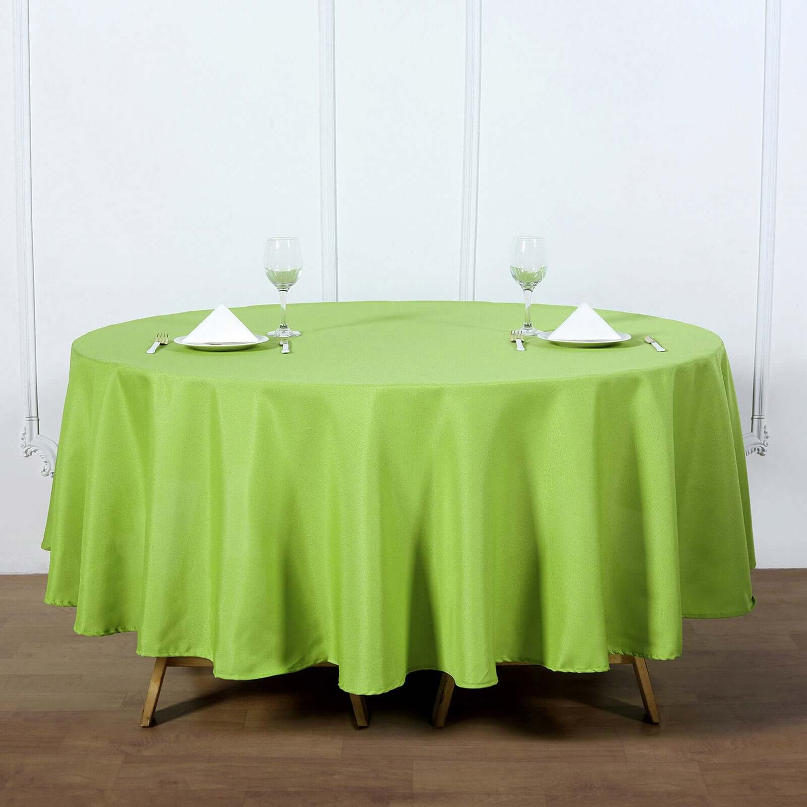 Polyester Round Tablecloth 90" Apple Green - Reusable & Durable Table Cover