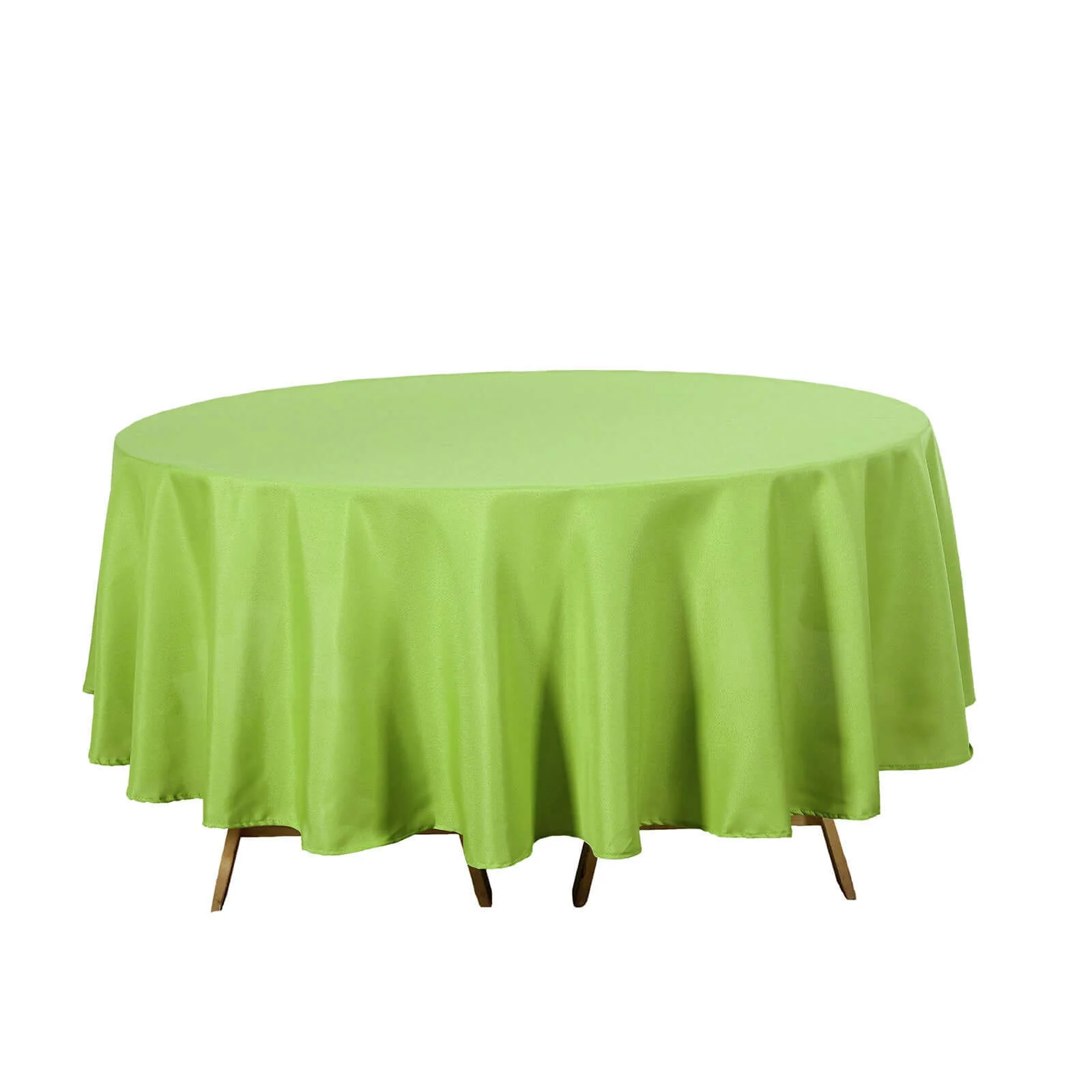 Polyester Round Tablecloth 90" Apple Green - Reusable & Durable Table Cover - Image 6