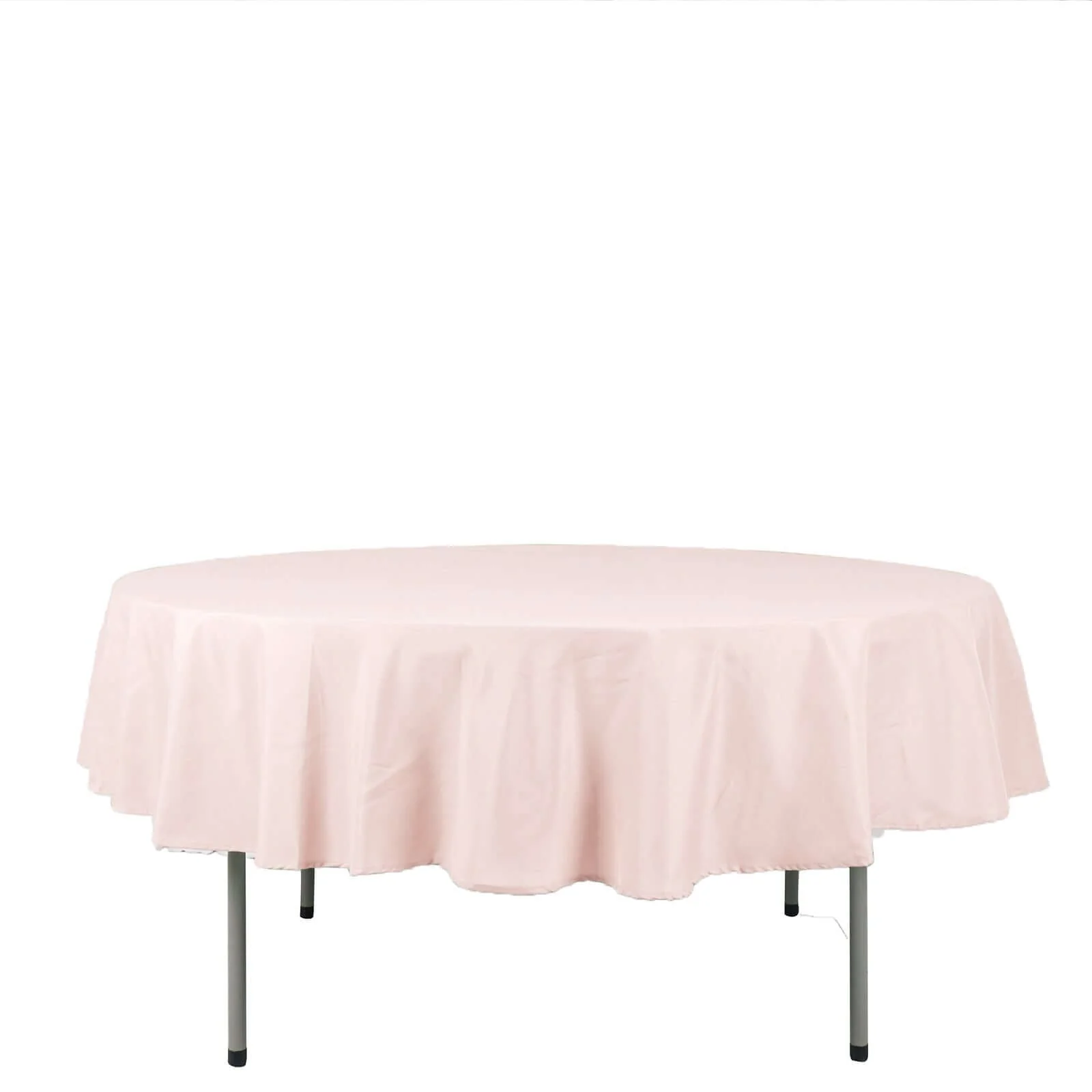 Polyester Round Tablecloth 90" Blush - Reusable & Durable Table Cover - Image 6