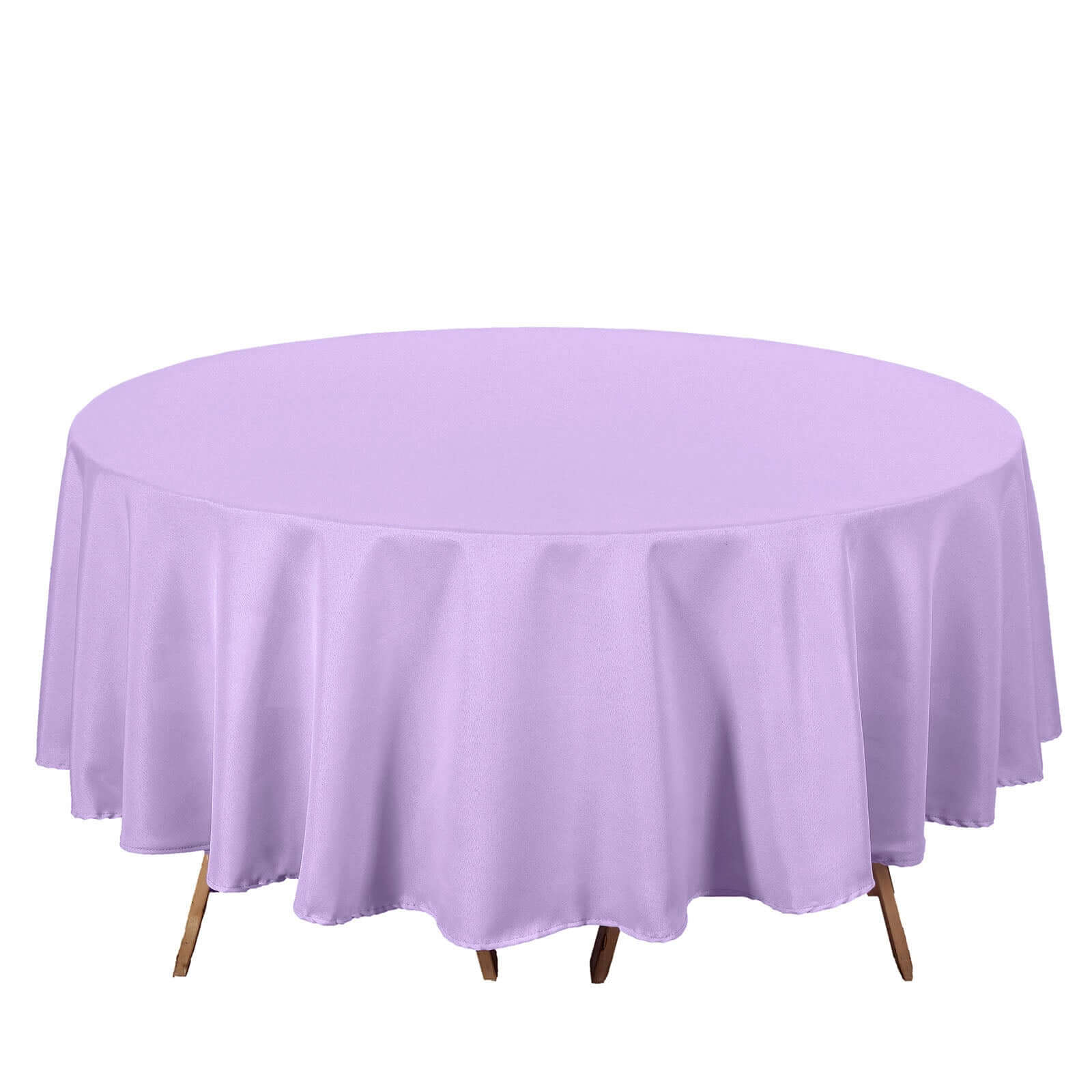 Polyester Round Tablecloth 90" Lavender Lilac - Reusable & Durable Table Cover - Image 6