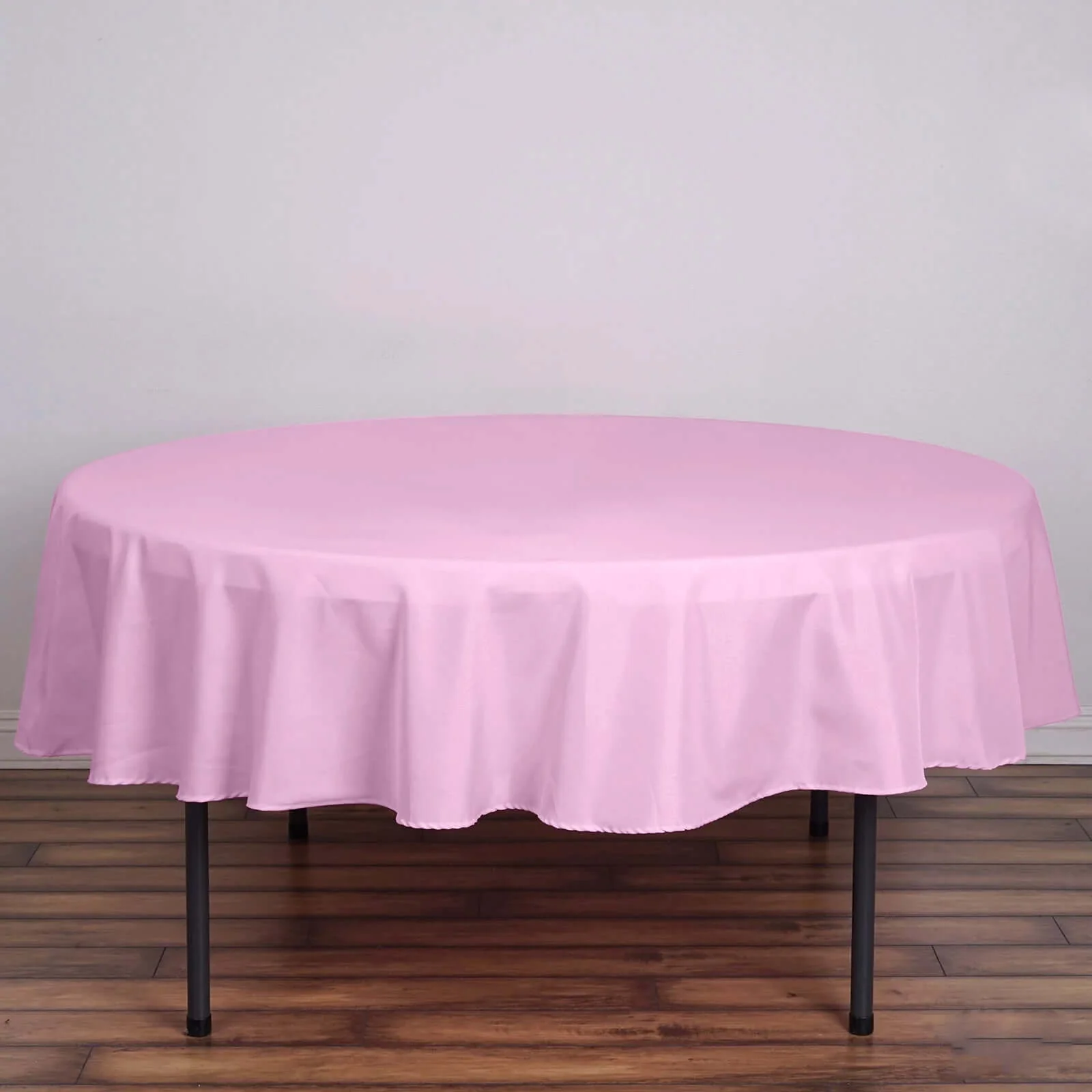 Polyester Round Tablecloth 90" Pink - Reusable & Durable Table Cover