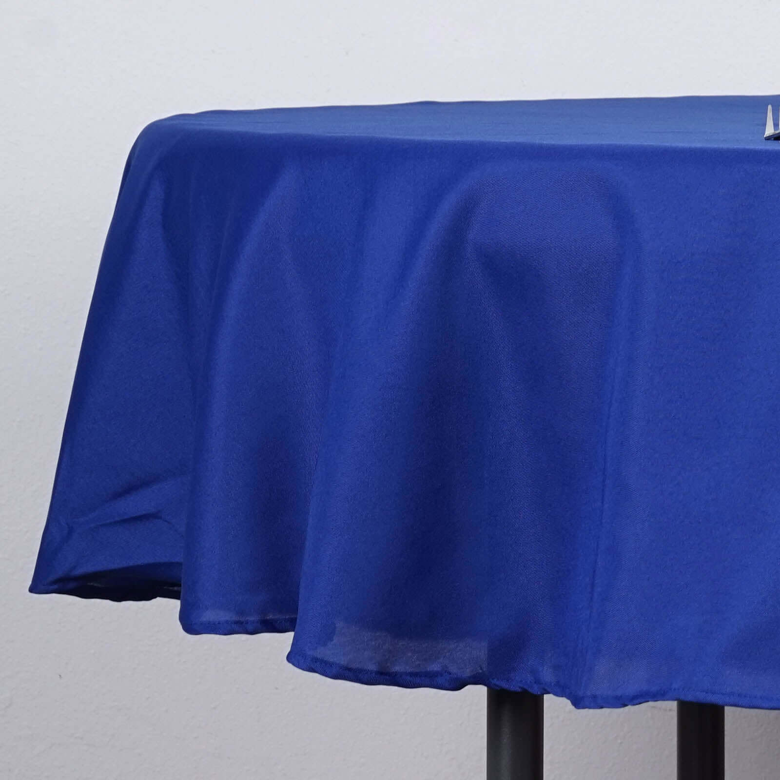 Polyester Round Tablecloth 90" Royal Blue - Reusable & Durable Table Cover - Image 2