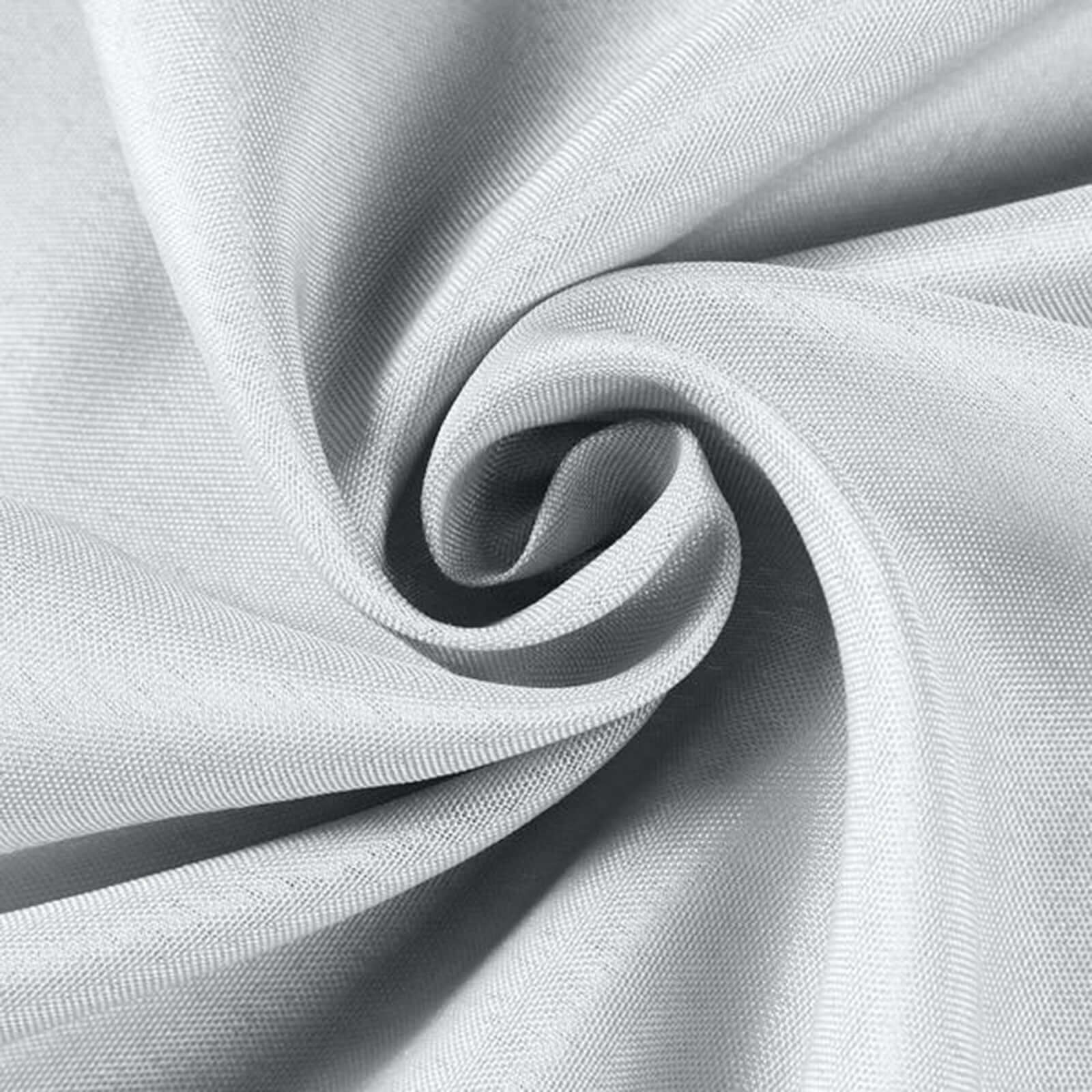 Polyester Round Tablecloth 90" Silver - Reusable & Durable Table Cover - Image 8