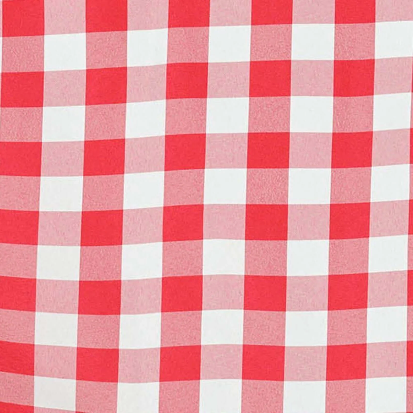 Polyester Round Tablecloth 90" White/Red Checkered Buffalo Plaid Design - Rustic Finish for Farmhouse Gatherings - Image 6