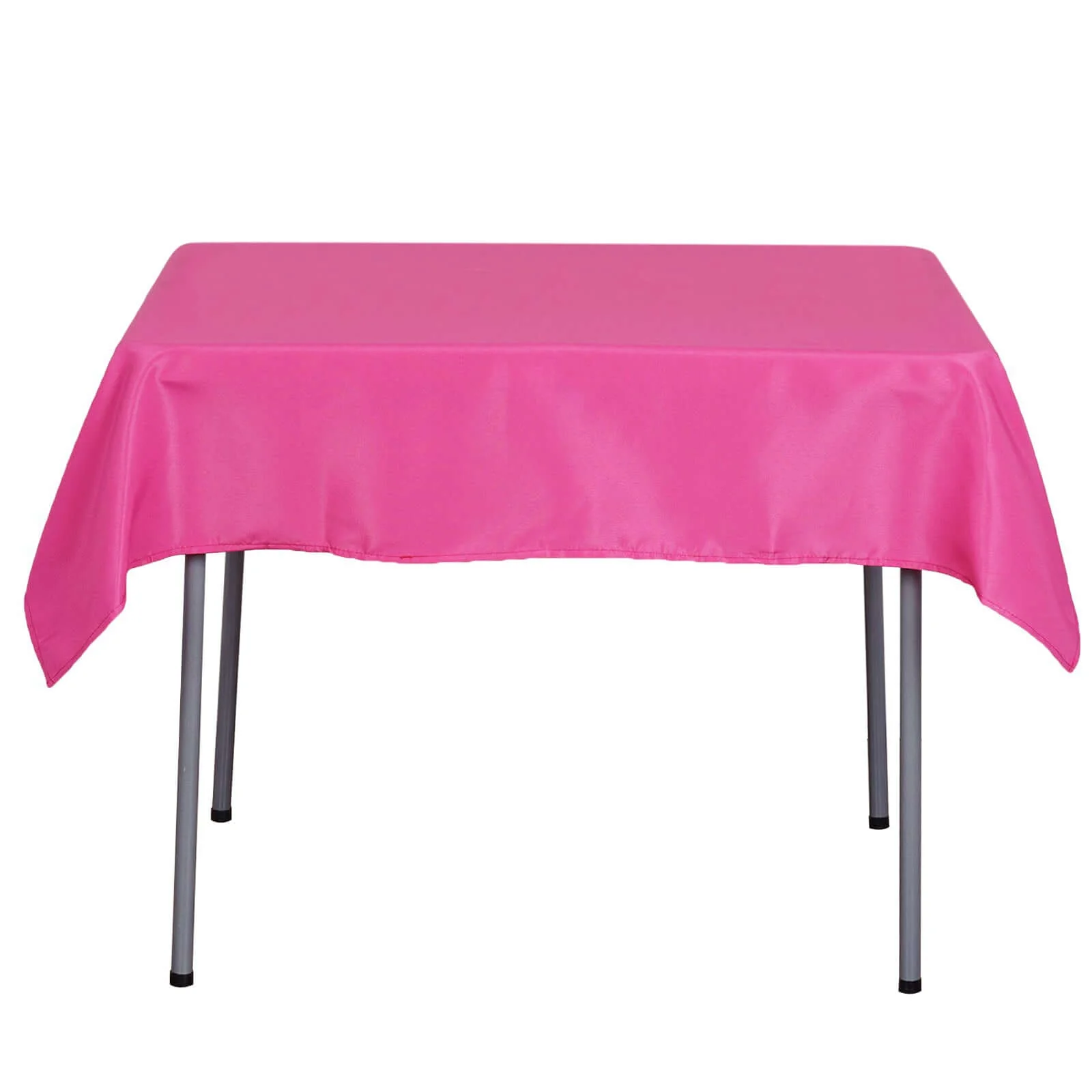 Polyester Square Table Overlay 54"x54" Fuchsia - Wrinkle-Resistant Table Topper - Image 7