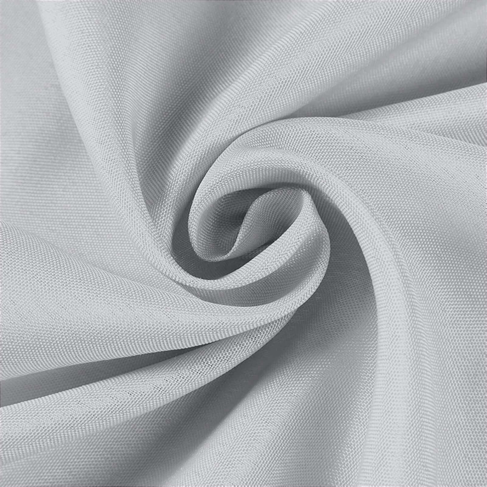 Polyester Square Table Overlay 70"x70" Silver - Wrinkle-Resistant Table Topper - Image 6