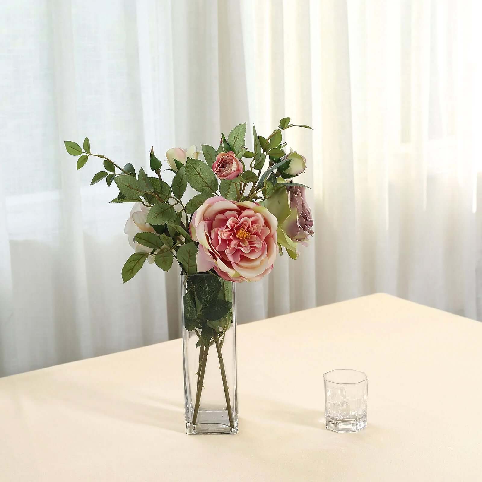 Polyester Square Table Overlay 90"x90" Beige - Wrinkle-Resistant & Durable Table Topper - Image 8