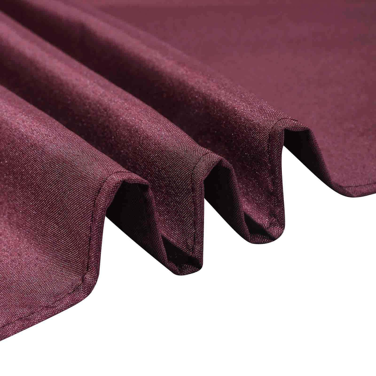 Polyester Square Table Overlay 90"x90" Burgundy - Wrinkle-Resistant & Durable Table Topper - Image 6