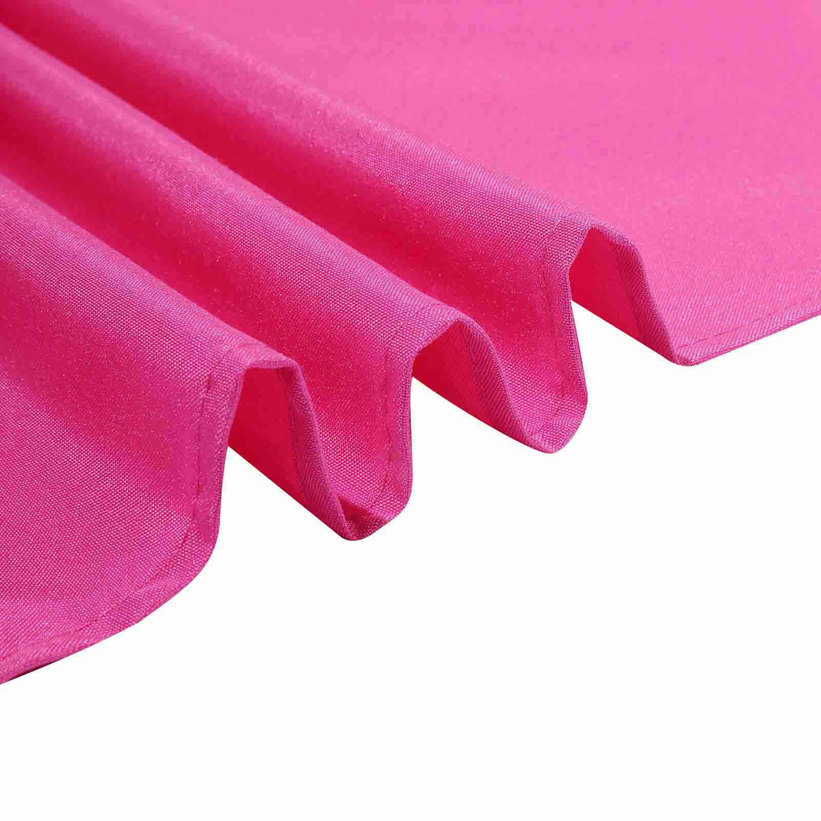 Polyester Square Table Overlay 90"x90" Fuchsia - Wrinkle-Resistant & Durable Table Topper - Image 6