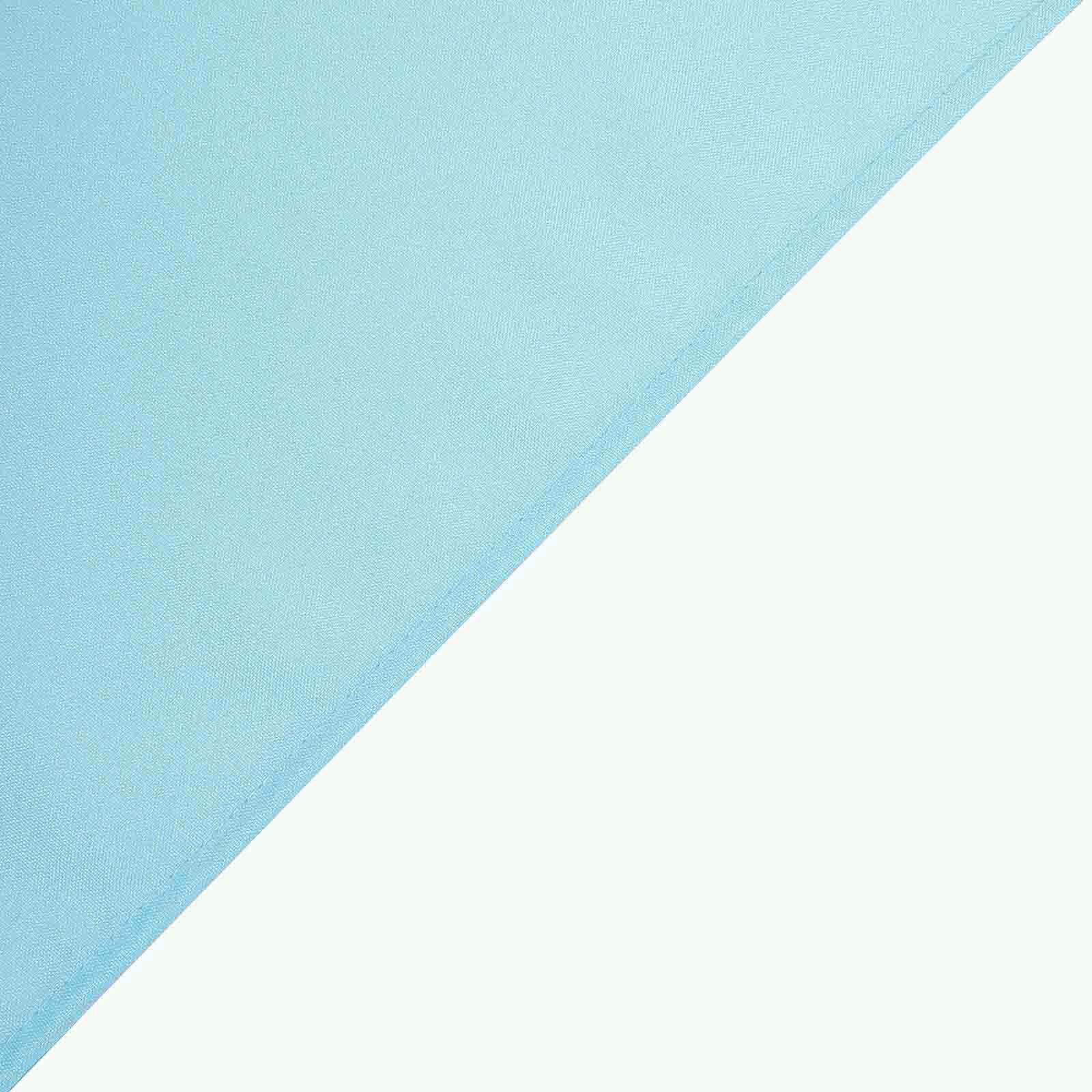 Polyester Square Table Overlay 90"x90" Light Blue - Wrinkle-Resistant & Durable Table Topper - Image 6