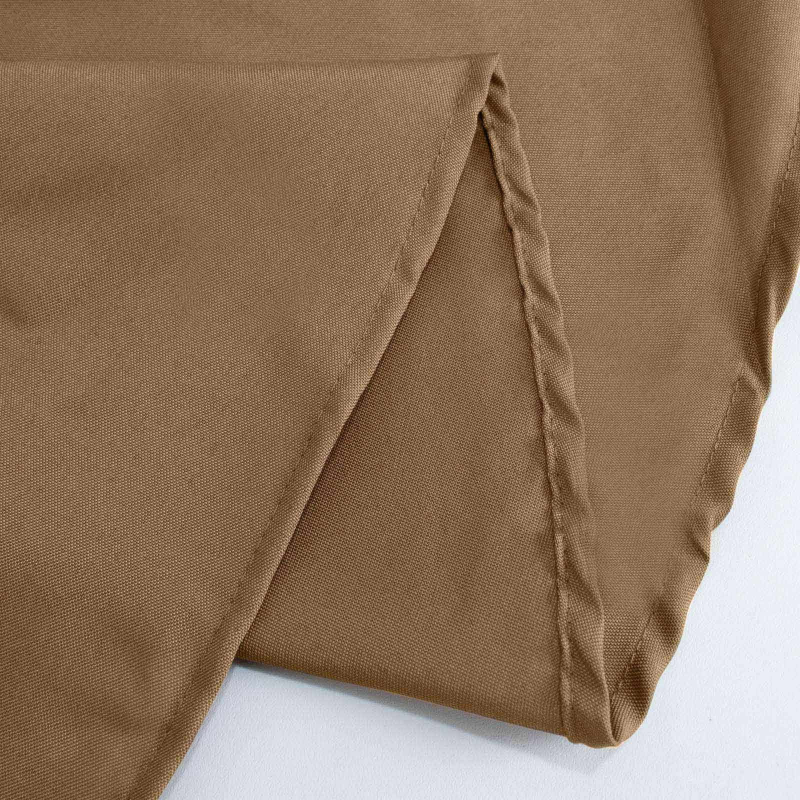 Polyester Square Table Overlay 90"x90" Taupe - Wrinkle-Resistant & Durable Table Topper - Image 8