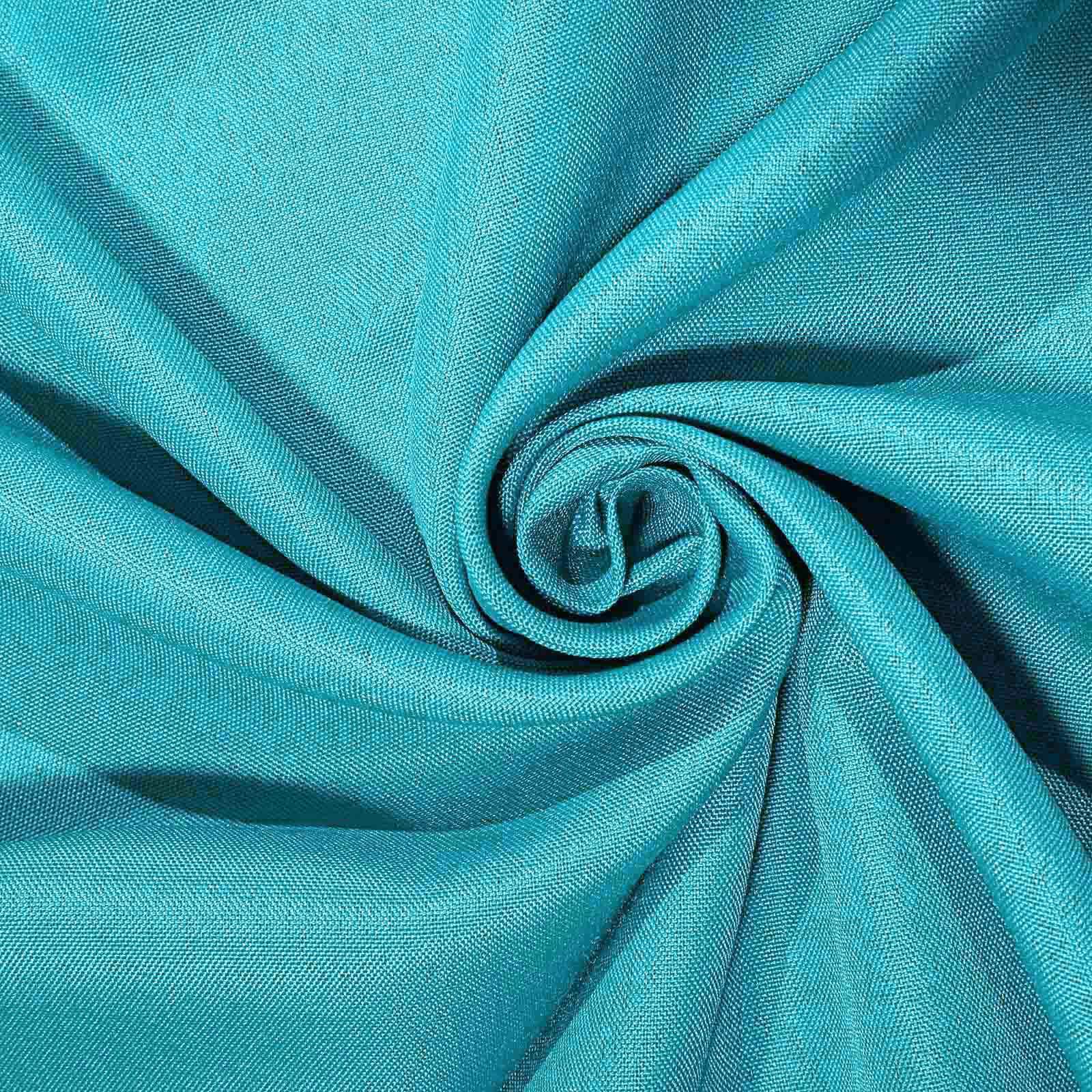 Polyester Square Table Overlay 90"x90" Turquoise - Wrinkle-Resistant & Durable Table Topper - Image 3