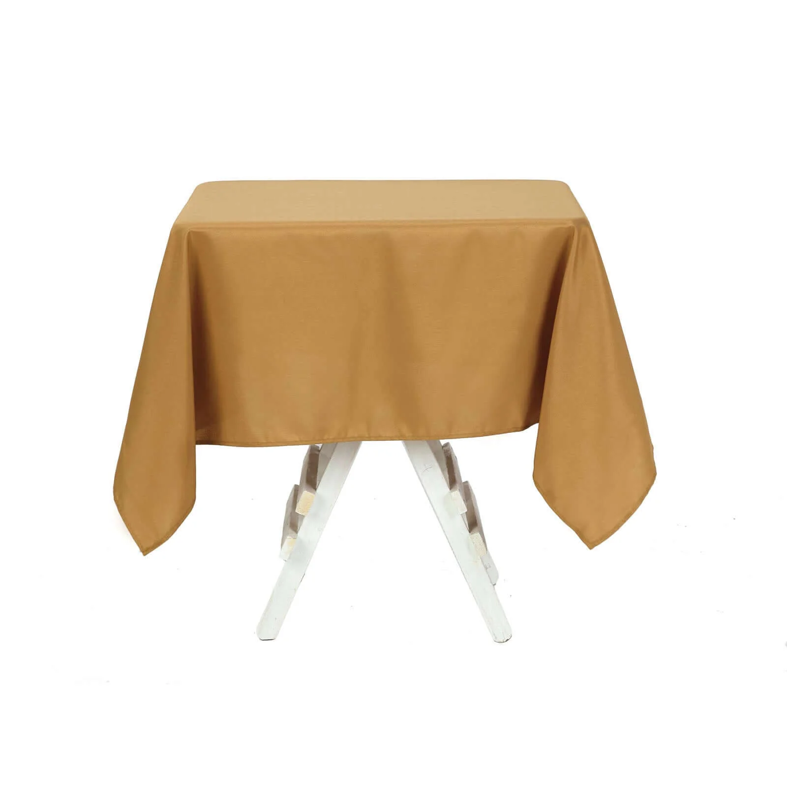 Polyester Square Tablecloth 54"x54" Gold - Wrinkle-Resistant Table Cover for Special Occasions - Image 8