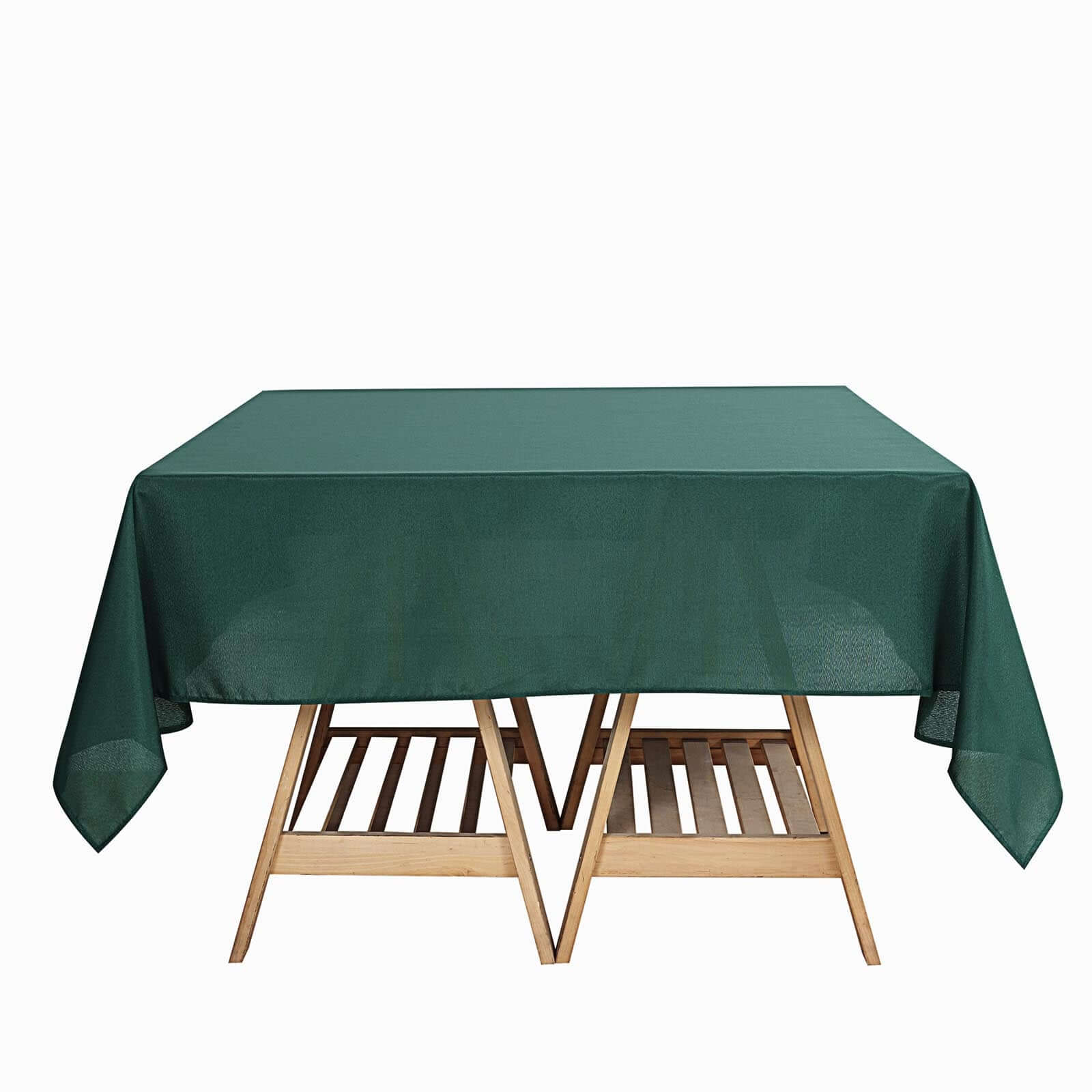 Polyester Square Tablecloth 54"x54" Hunter Emerald Green - Wrinkle-Resistant Table Cover - Image 5