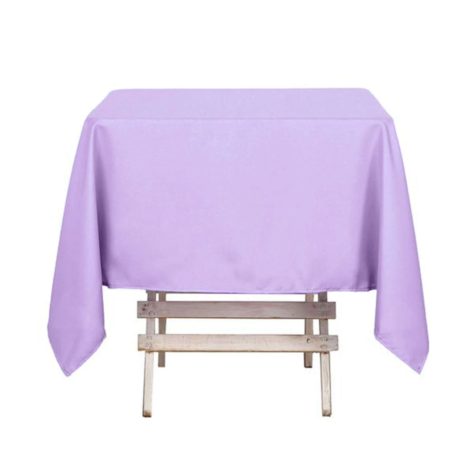 Polyester Square Tablecloth 54"x54" Lavender Lilac - Wrinkle-Resistant Table Cover - Image 6