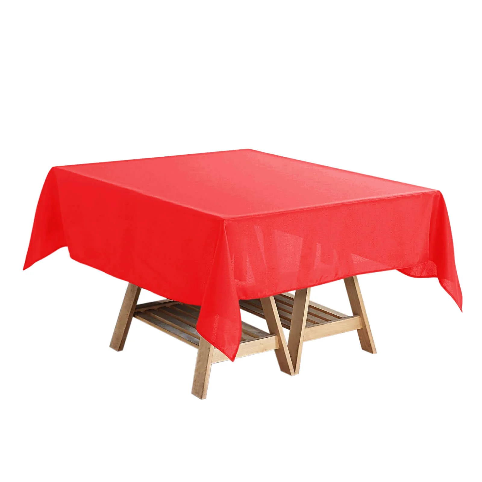 Polyester Square Tablecloth 54"x54" Red - Wrinkle-Resistant Table Cover - Image 7