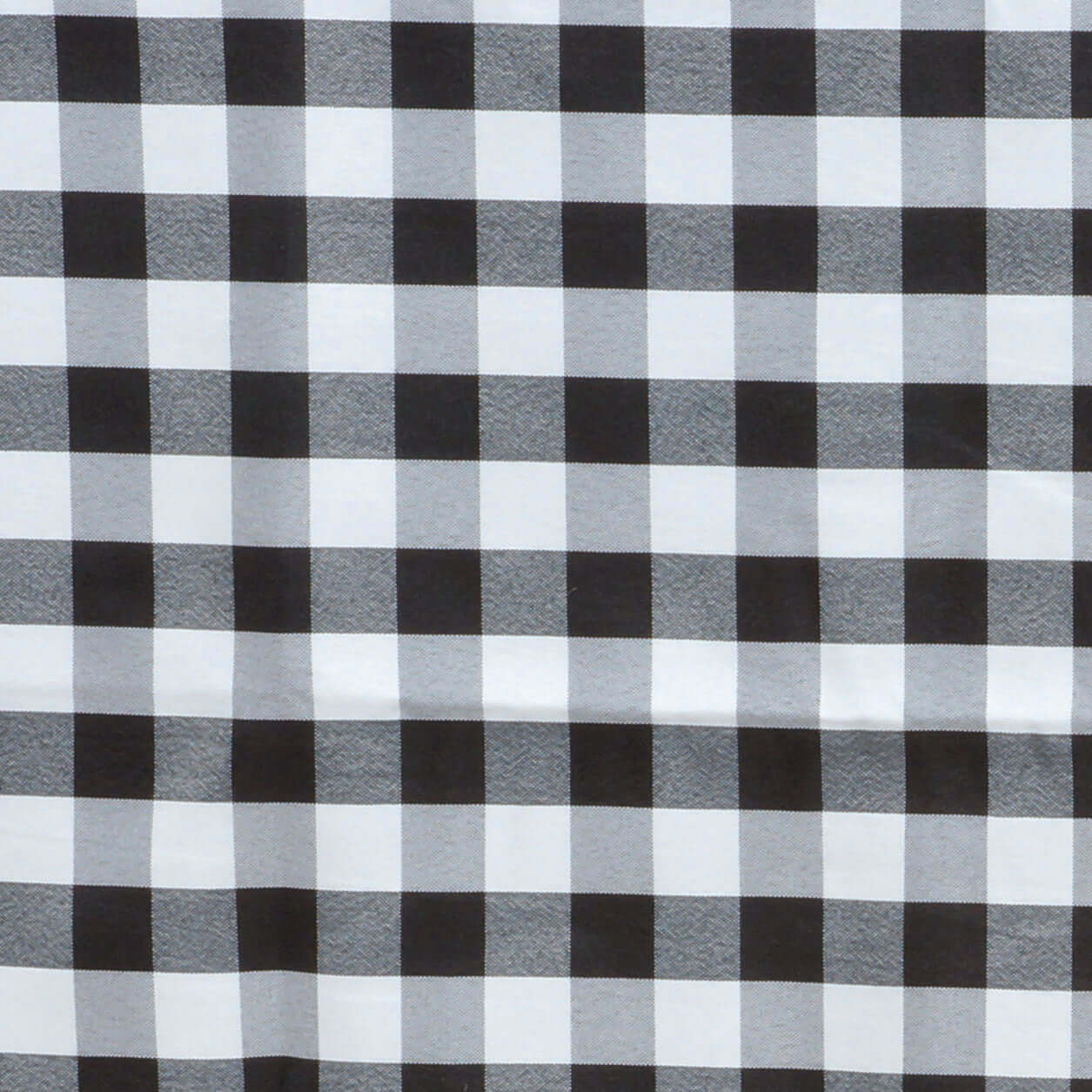 Polyester Square Tablecloth 54"x54" White/Black Checkered Buffalo Plaid Table Cover - Image 3