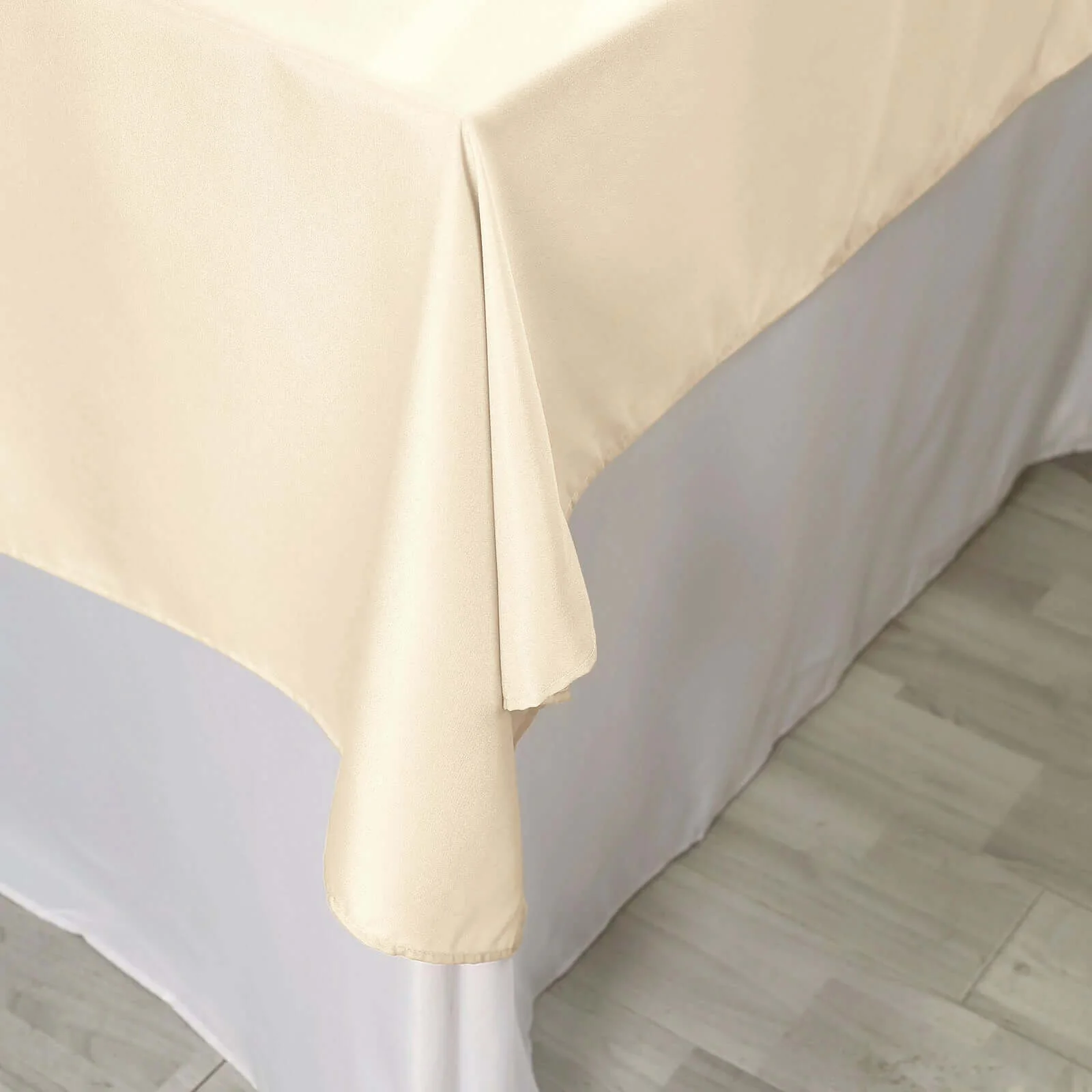 Polyester Square Tablecloth 70"x70" Beige - Wrinkle-Resistant Table Cover - Image 5