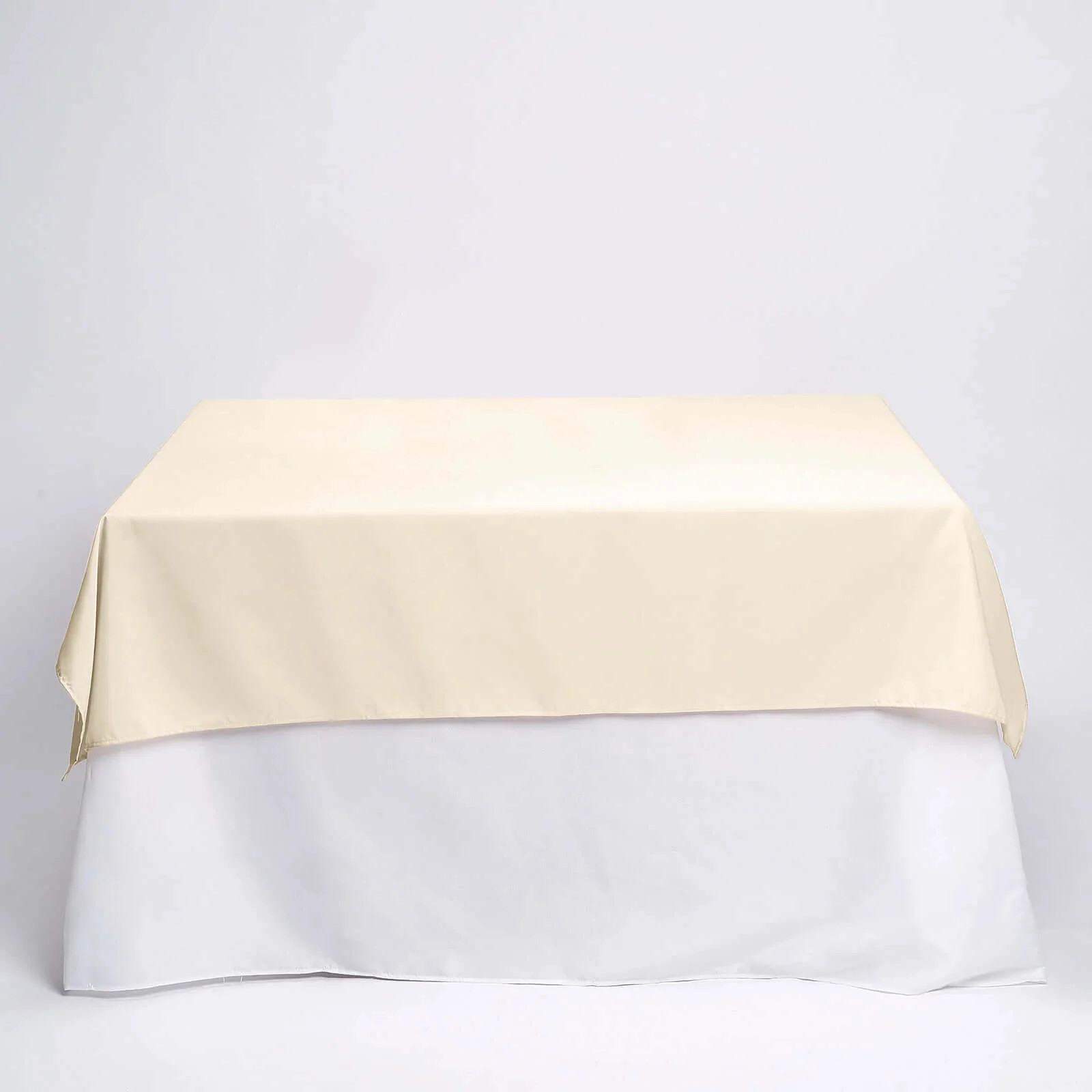 Polyester Square Tablecloth 70"x70" Beige - Wrinkle-Resistant Table Cover - Image 6