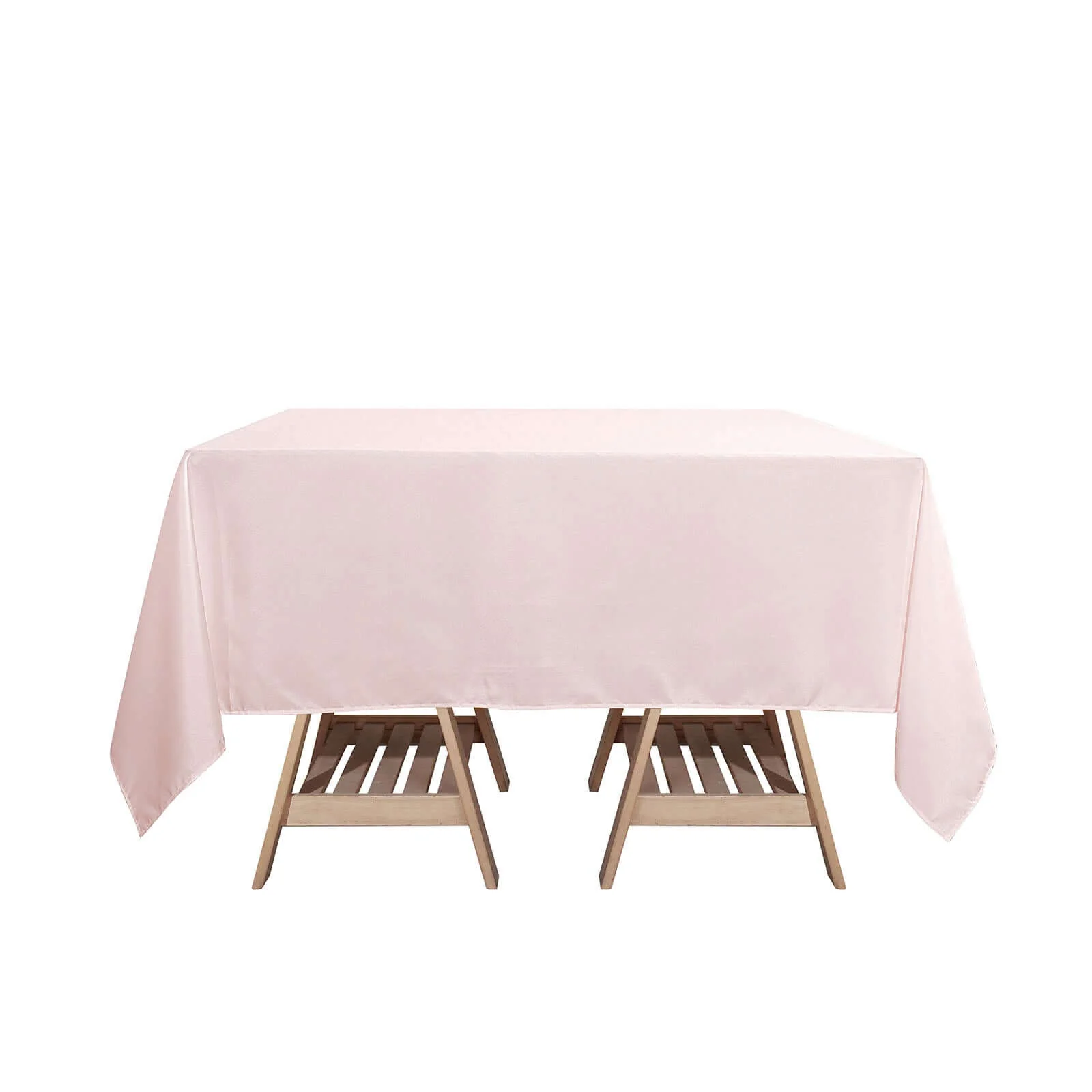 Polyester Square Tablecloth 70"x70" Blush - Wrinkle-Resistant Table Cover - Image 3