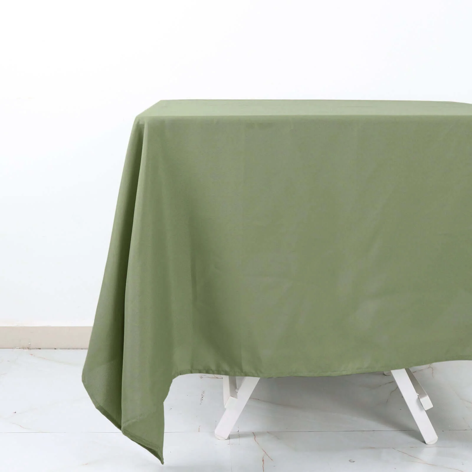 Polyester Square Tablecloth 70"x70" Dusty Sage Green - Wrinkle-Resistant Table Cover - Image 6