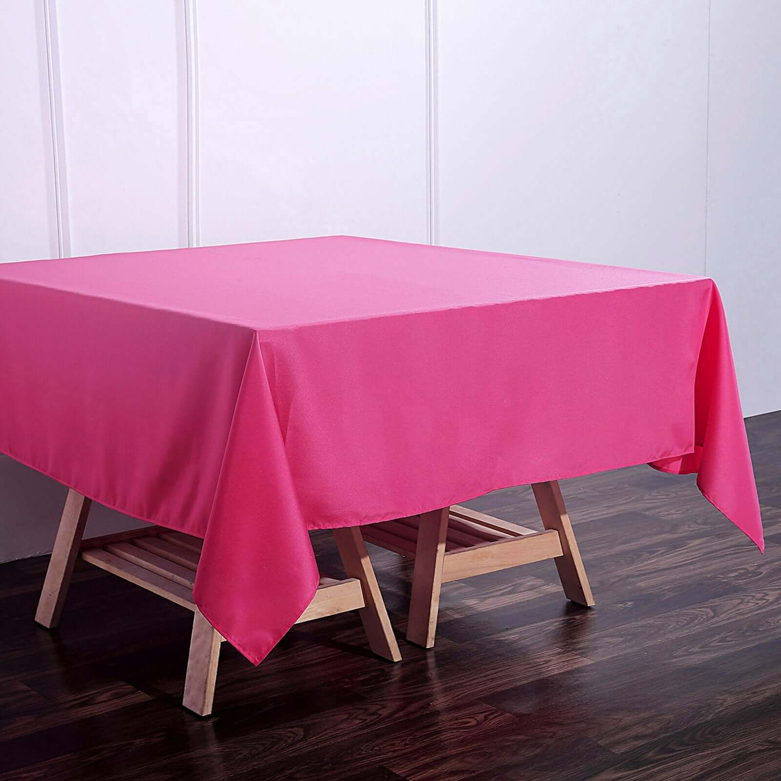 Polyester Square Tablecloth 70"x70" Fuchsia - Wrinkle-Resistant Table Cover - Image 2