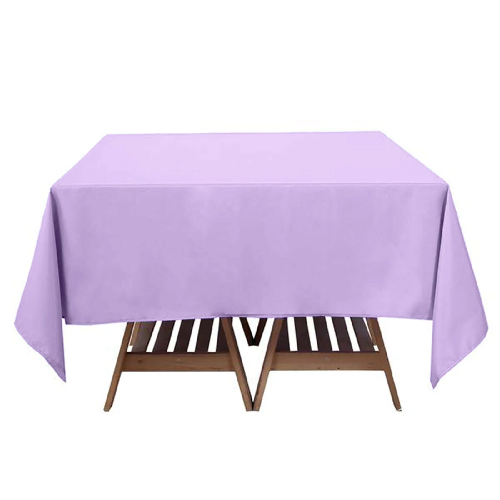 Polyester Square Tablecloth 70"x70" Lavender Lilac - Wrinkle-Resistant Table Cover - Image 6