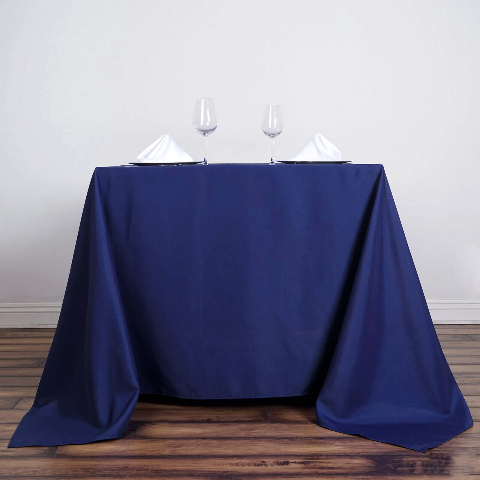 Polyester Square Tablecloth 70"x70" Navy Blue - Wrinkle-Resistant Table Cover