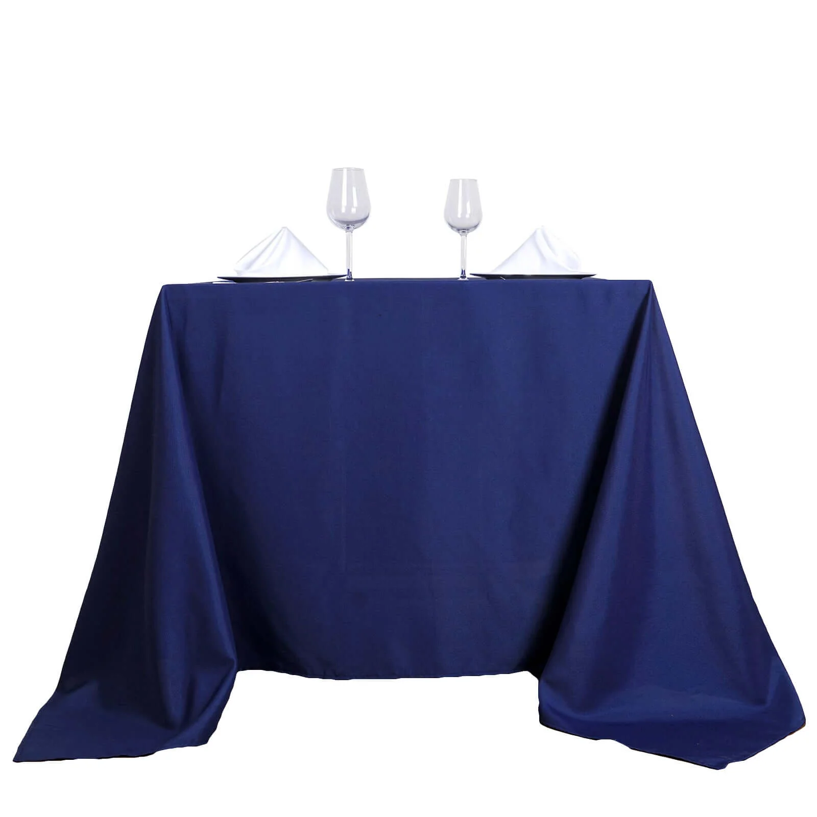Polyester Square Tablecloth 70"x70" Navy Blue - Wrinkle-Resistant Table Cover - Image 5