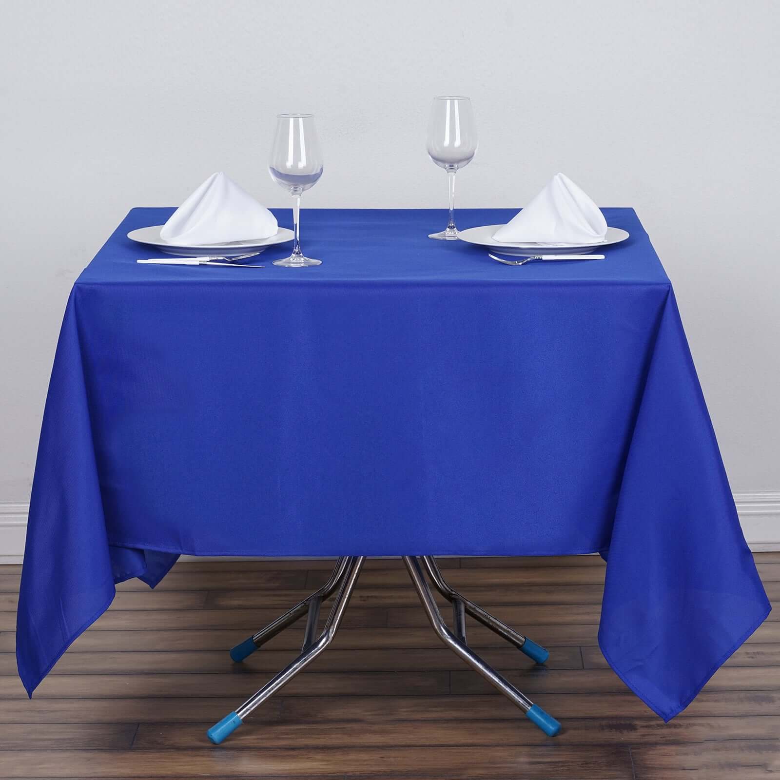 Polyester Square Tablecloth 70"x70" Royal Blue - Wrinkle-Resistant Table Cover