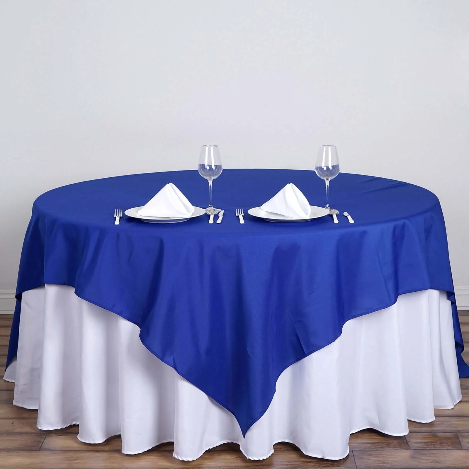 Polyester Square Tablecloth 70"x70" Royal Blue - Wrinkle-Resistant Table Cover - Image 5