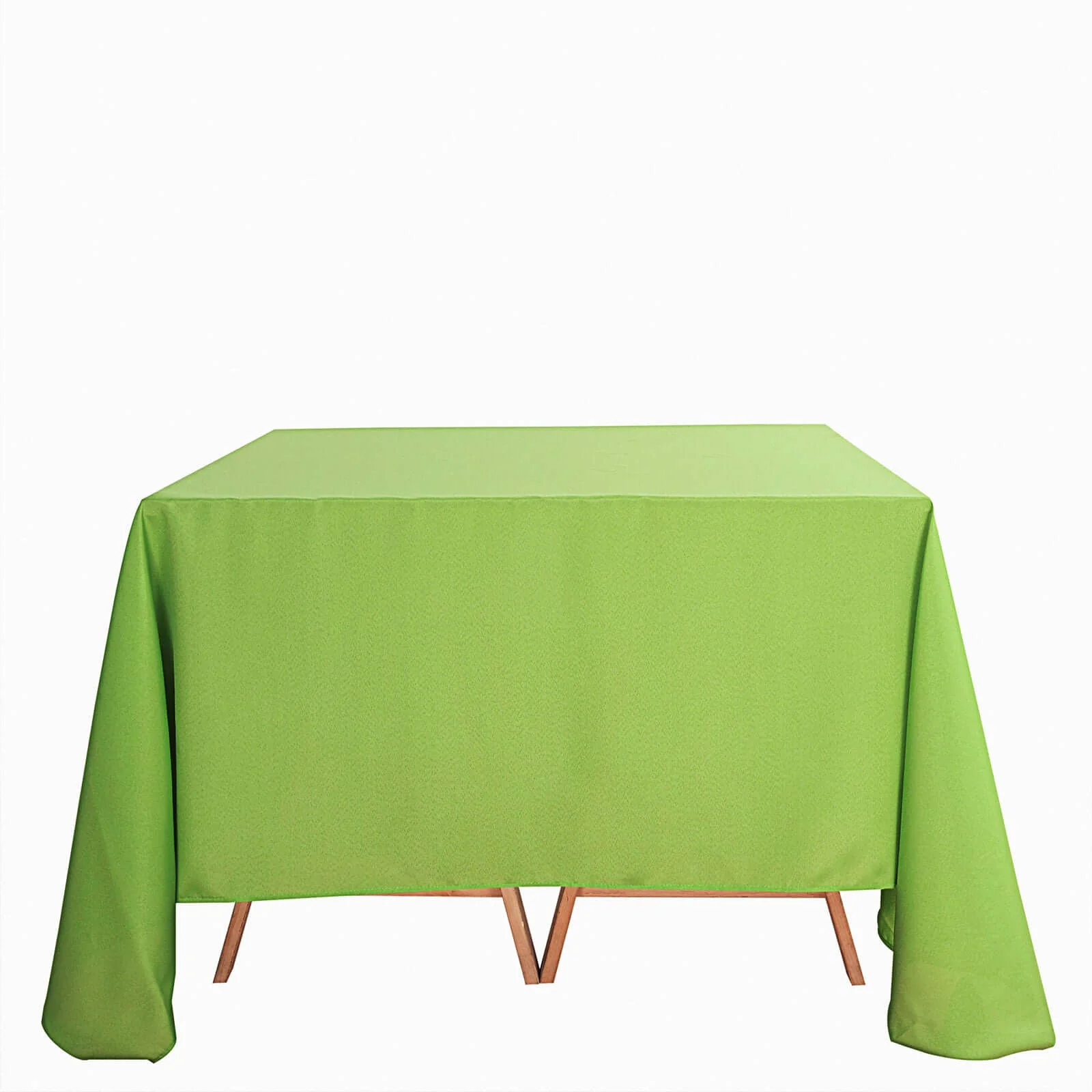 Polyester Square Tablecloth 90"x90" Apple Green - Wrinkle-Resistant & Durable Table Cover - Image 5