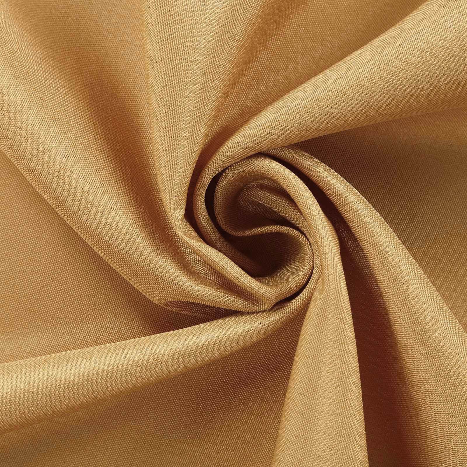 Polyester Square Tablecloth 90"x90" Gold - Wrinkle-Resistant and Durable Table Cover for Weddings & Special Occasions - Image 8