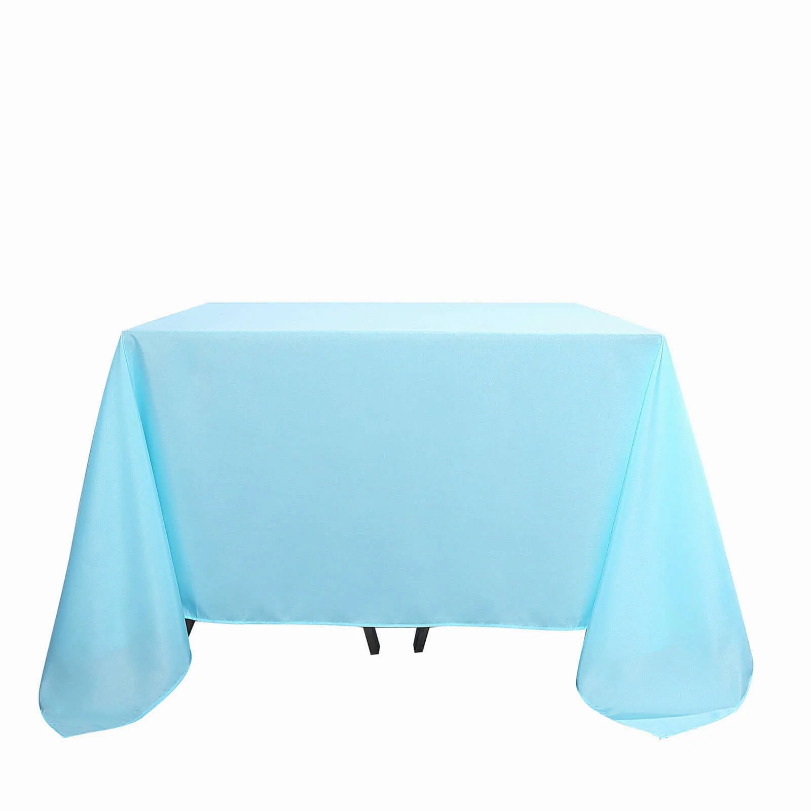 Polyester Square Tablecloth 90"x90" Light Blue - Wrinkle-Resistant & Durable Table Cover - Image 5