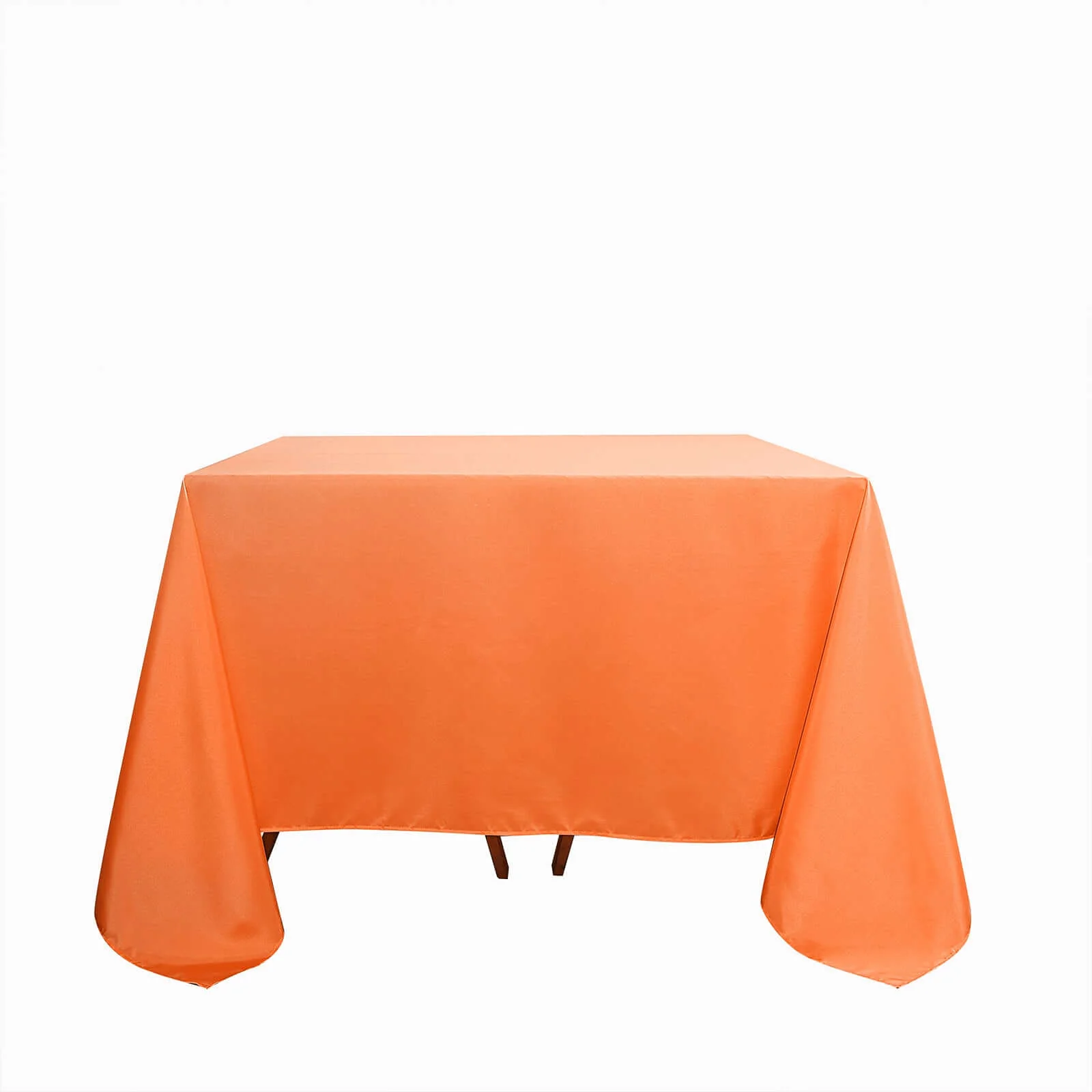 Polyester Square Tablecloth 90"x90" Orange - Wrinkle-Resistant & Durable Table Cover - Image 6
