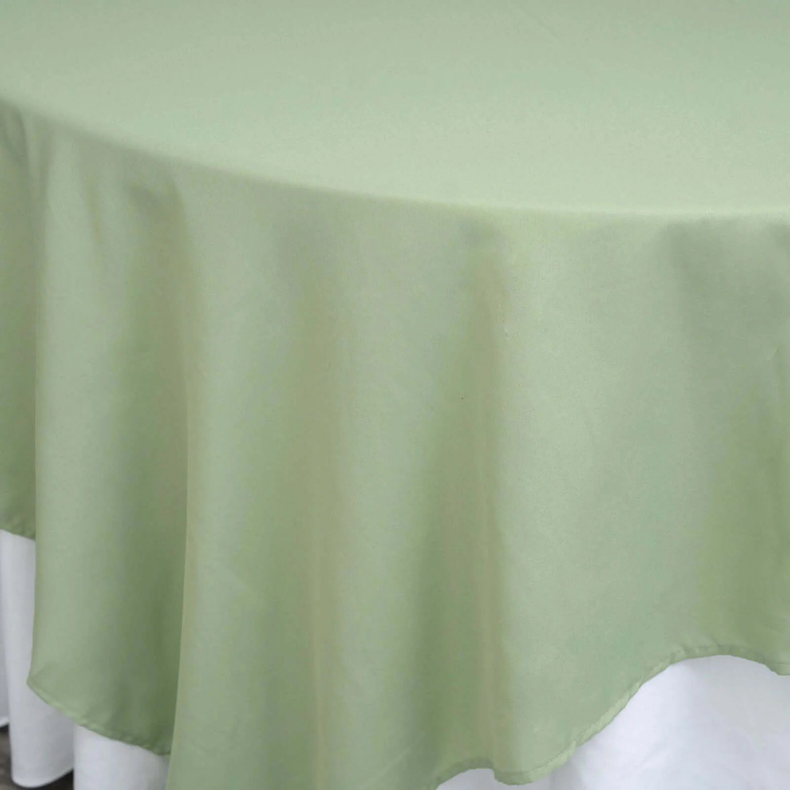 Polyester Square Tablecloth 90"x90" Sage Green - Wrinkle-Resistant & Durable Table Cover - Image 6