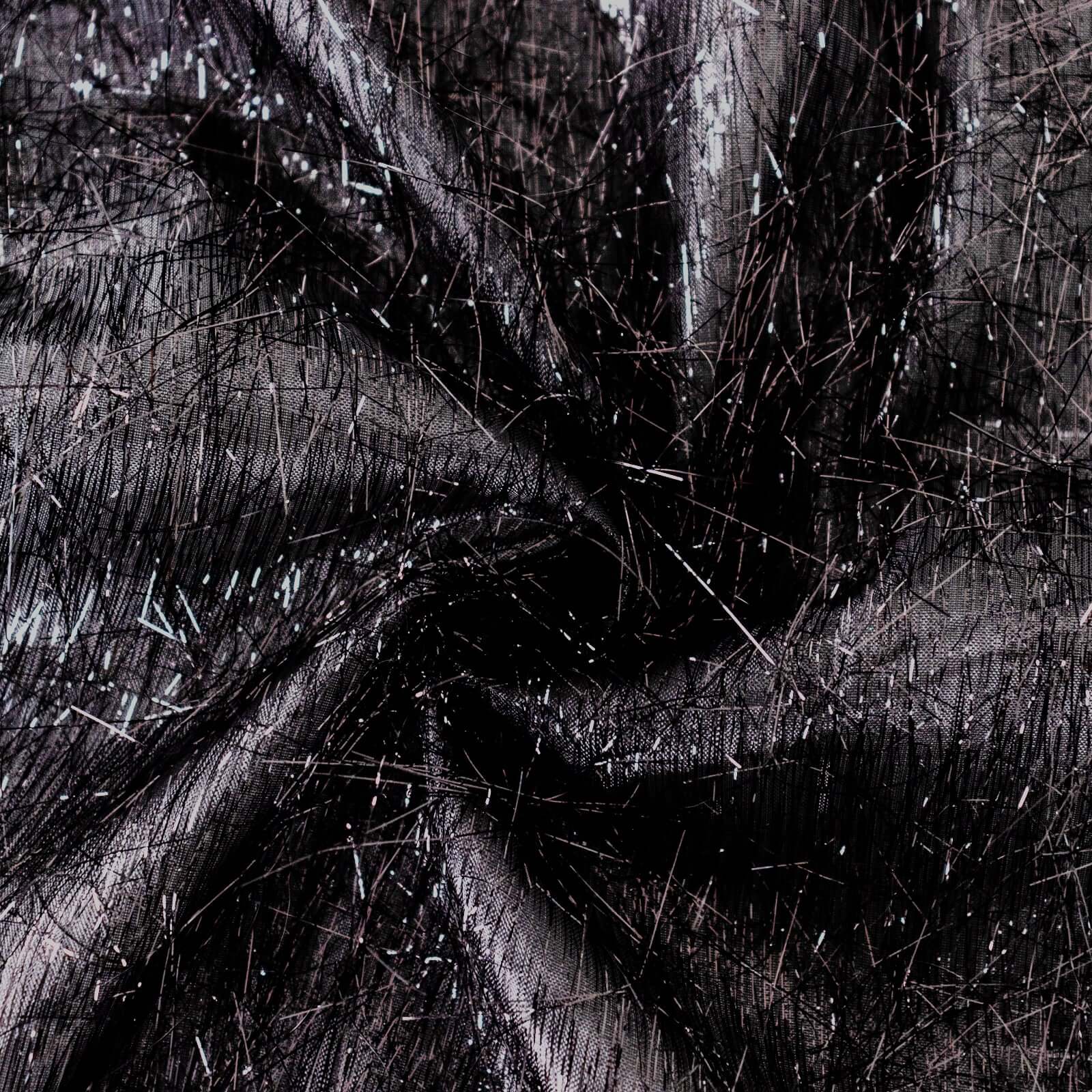 Polyester Table Overlay 72"x72" Black - Metallic Fringe Shag Tinsel Table Topper - Image 10