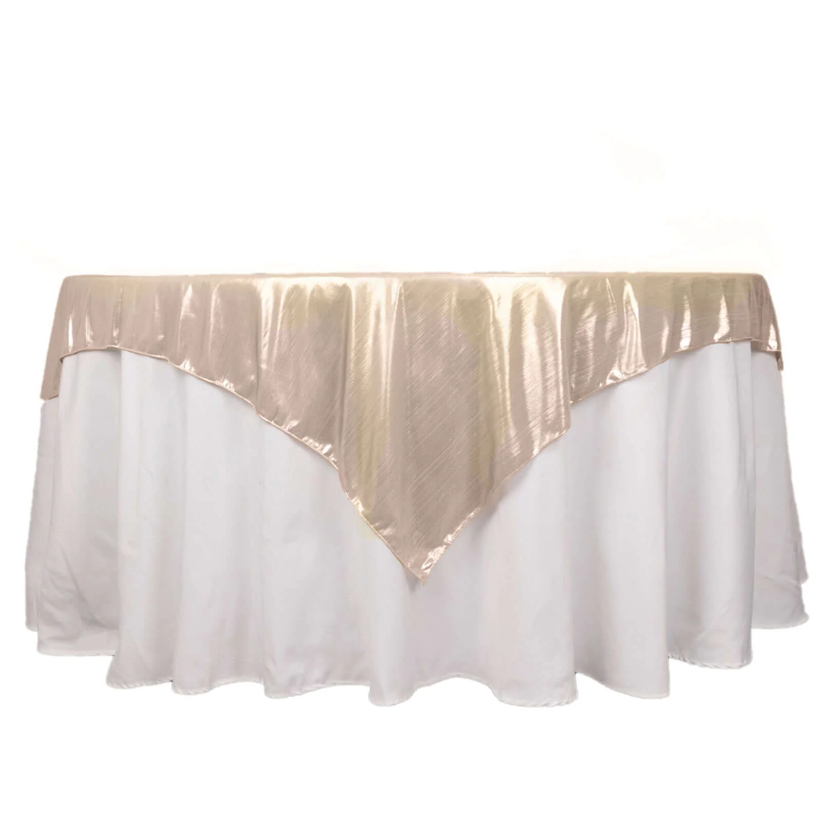 Polyester Table Overlay 72"x72" Blush - Shimmer Sequin Dots Wrinkle-Free Table Topper - Image 6