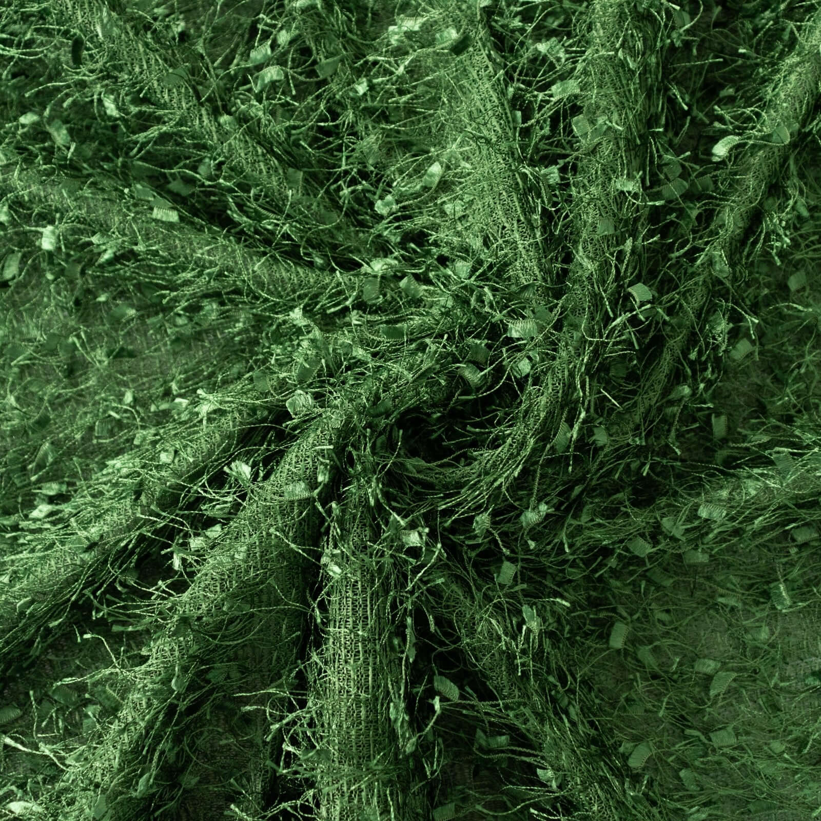 Polyester Table Overlay 72"x72" Green - Fringe Shag Table Topper - Image 8