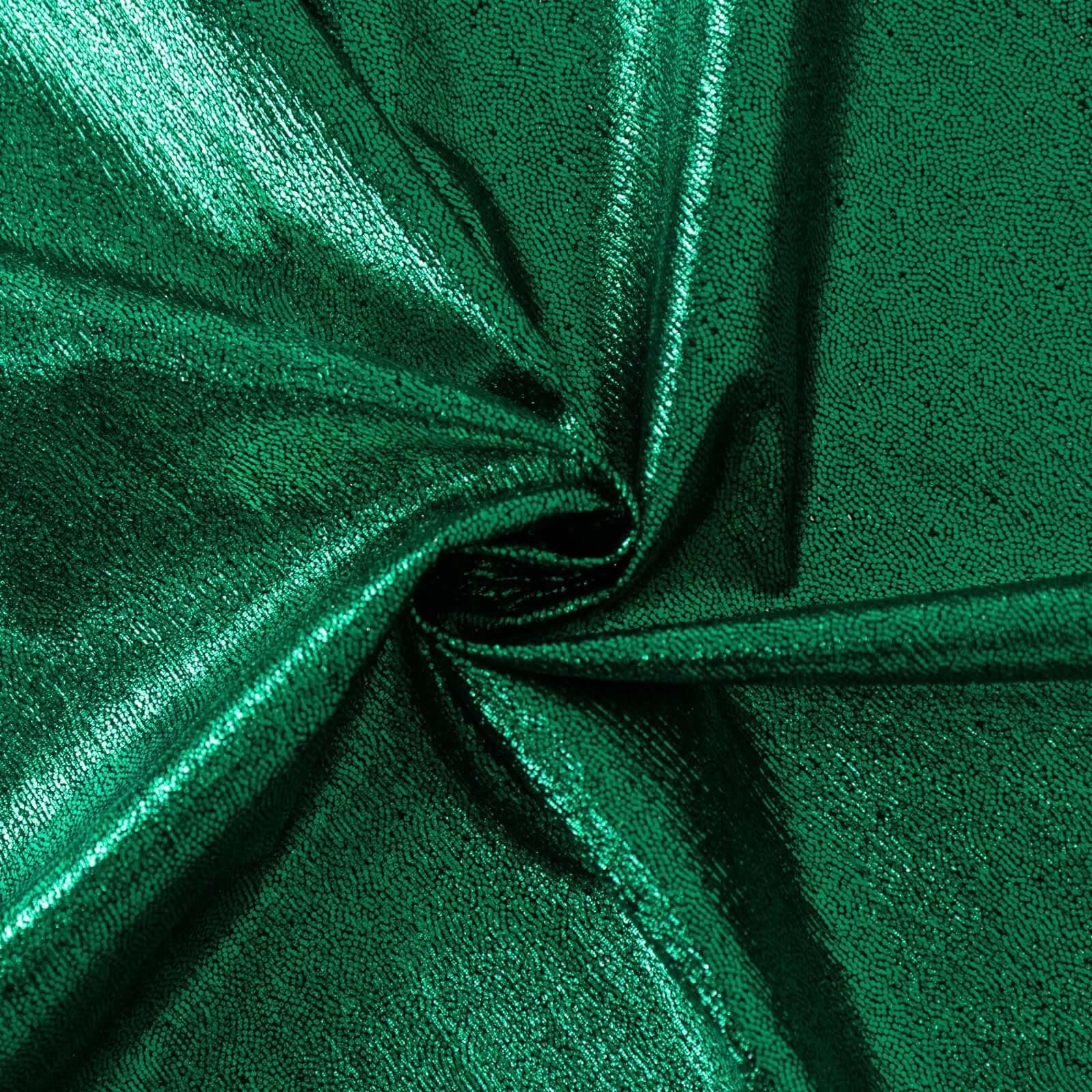 Polyester Table Overlay 72"x72" Hunter Emerald Green - Shimmer Sequin Dots Wrinkle-Free Table Topper - Image 9