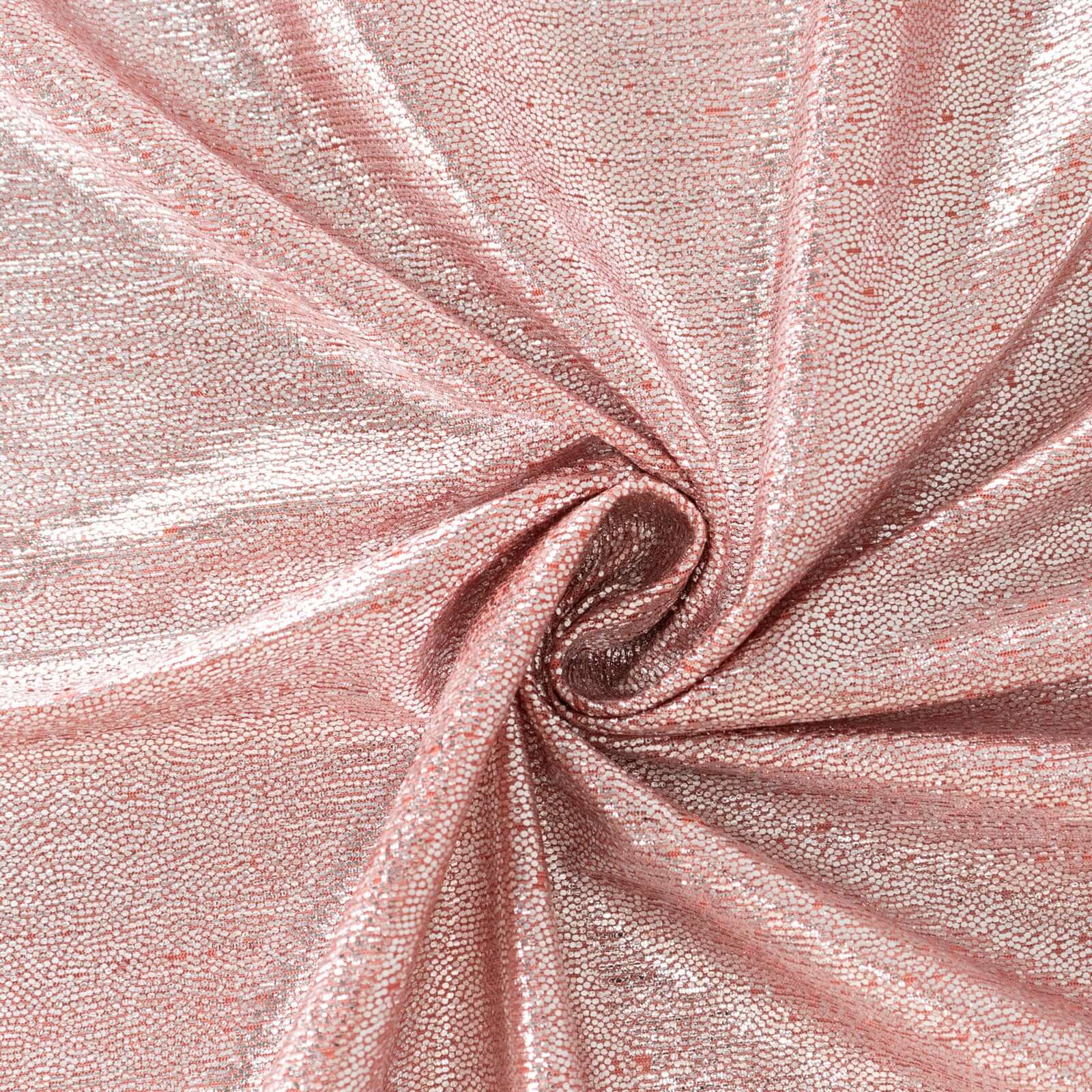 Polyester Table Overlay 72"x72" Rose Gold - Shimmer Sequin Dots Wrinkle-Free Table Topper - Image 9