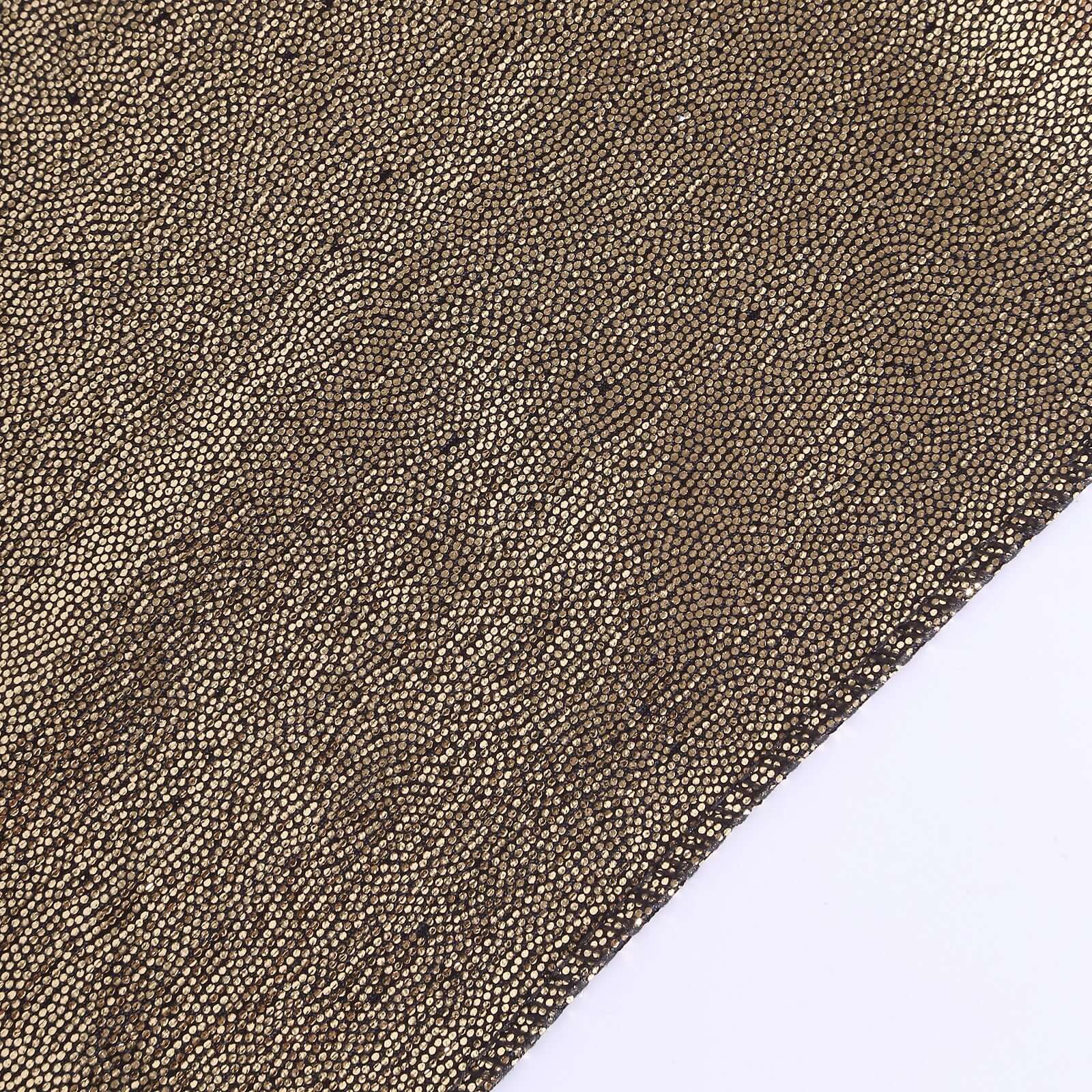 Polyester Table Runner 12"x108" Antique Gold with Shimmer Sequin Dots Design - Wrinkle-Free - Image 2