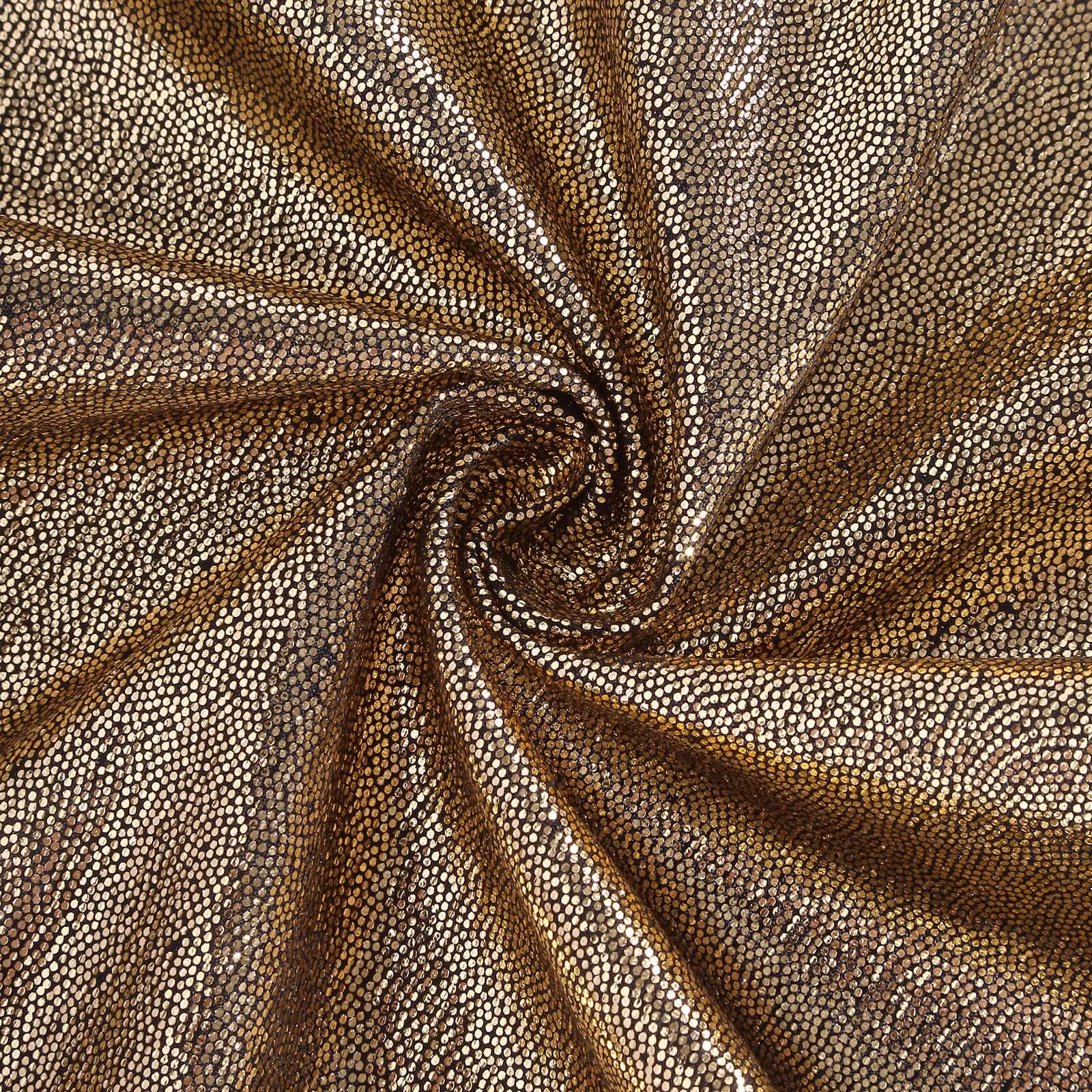 Polyester Table Runner 12"x108" Antique Gold with Shimmer Sequin Dots Design - Wrinkle-Free - Image 8