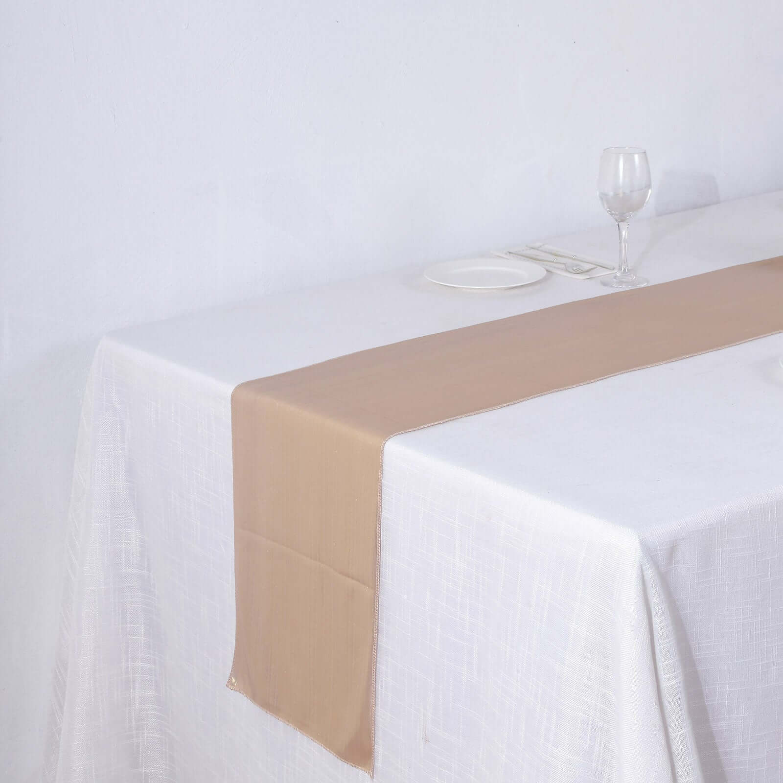 Polyester Table Runner 12"x108" Blush with Shimmer Sequin Dots Design - Wrinkle-Free Finish - Image 6